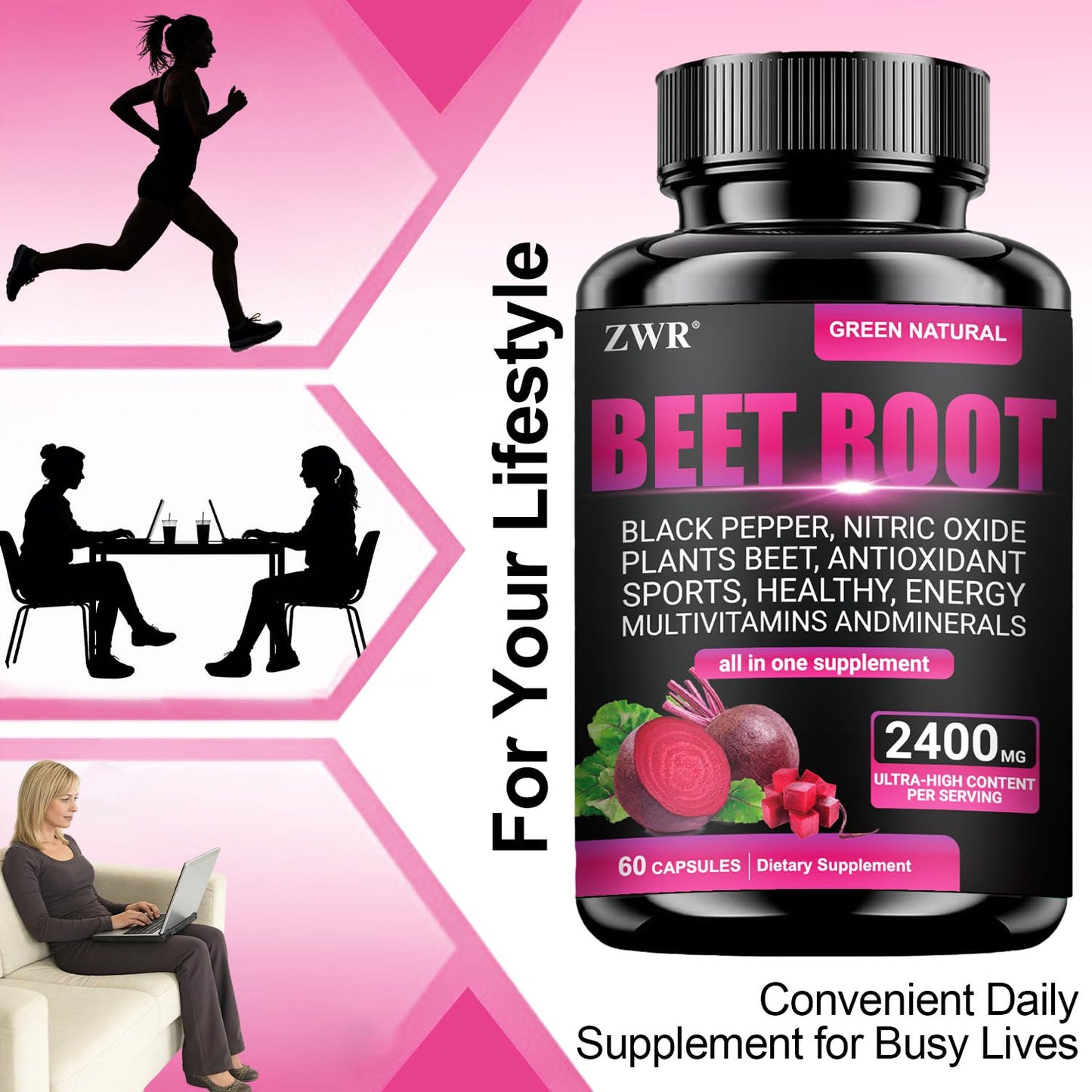 ZWR Beet Root Supplement Capsule 60 Count