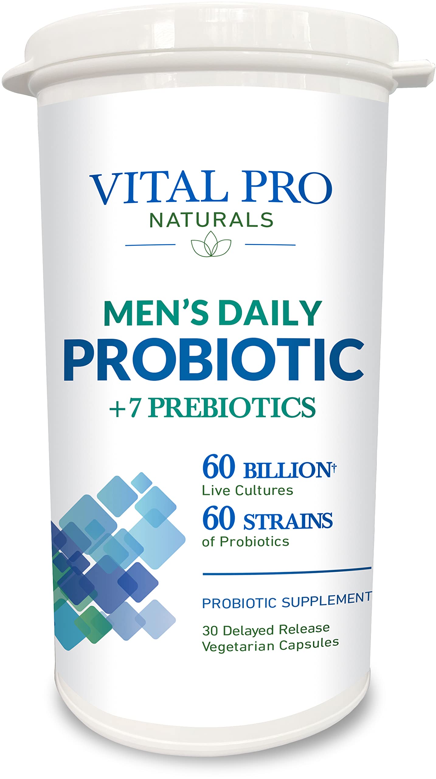 Vital Planet Men's Daily Probiotic Plus Prebiotics Capsule, 30 Capsules