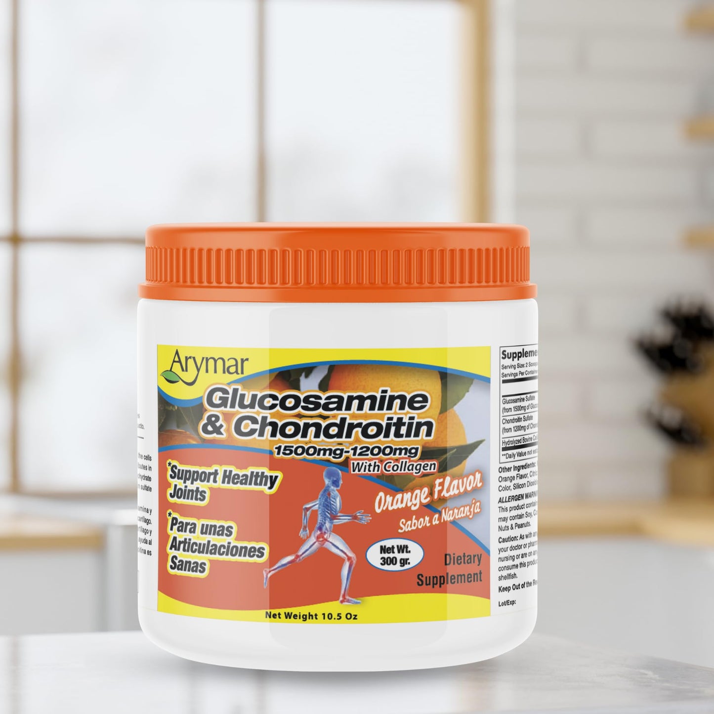 Arymar Glucosamine Chondroitin Powder, Pack of 2, 5.08 oz each
