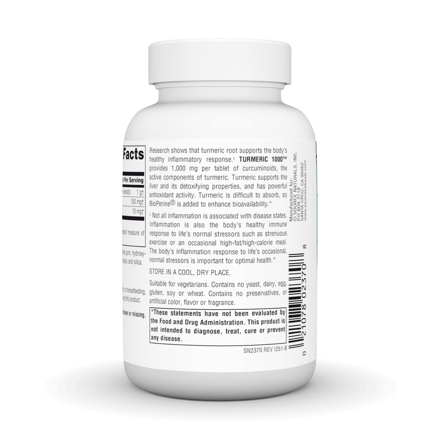 Source Naturals Turmeric 1000mg Tablet, 60 Tablets