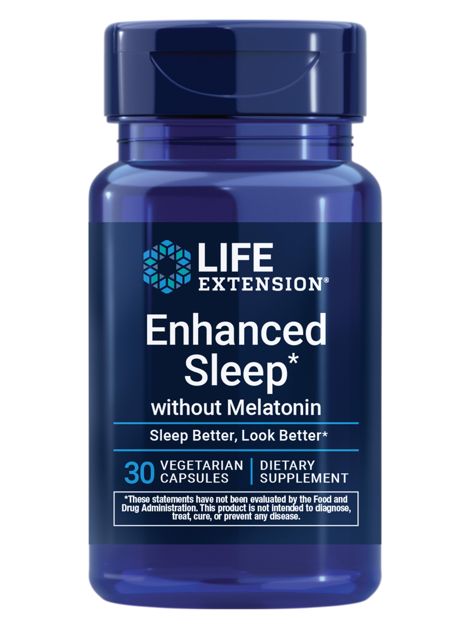 Life Extension Enhanced Sleep Without Melatonin Capsules, 30 Count