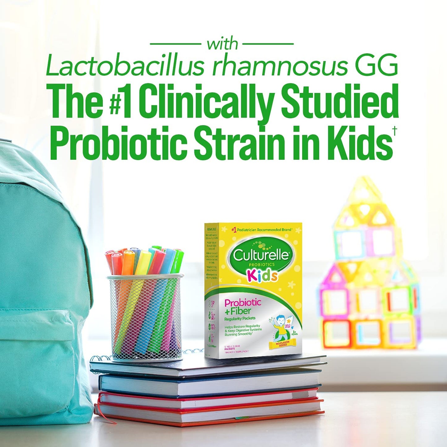 Culturelle Kids Probiotic + Fiber Powder, 60 Count