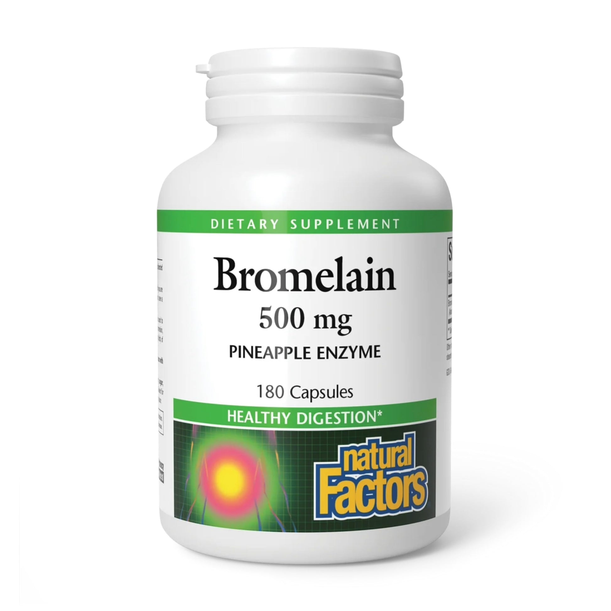 Natural Factors Bromelain 500 mg Capsule, 180 Count