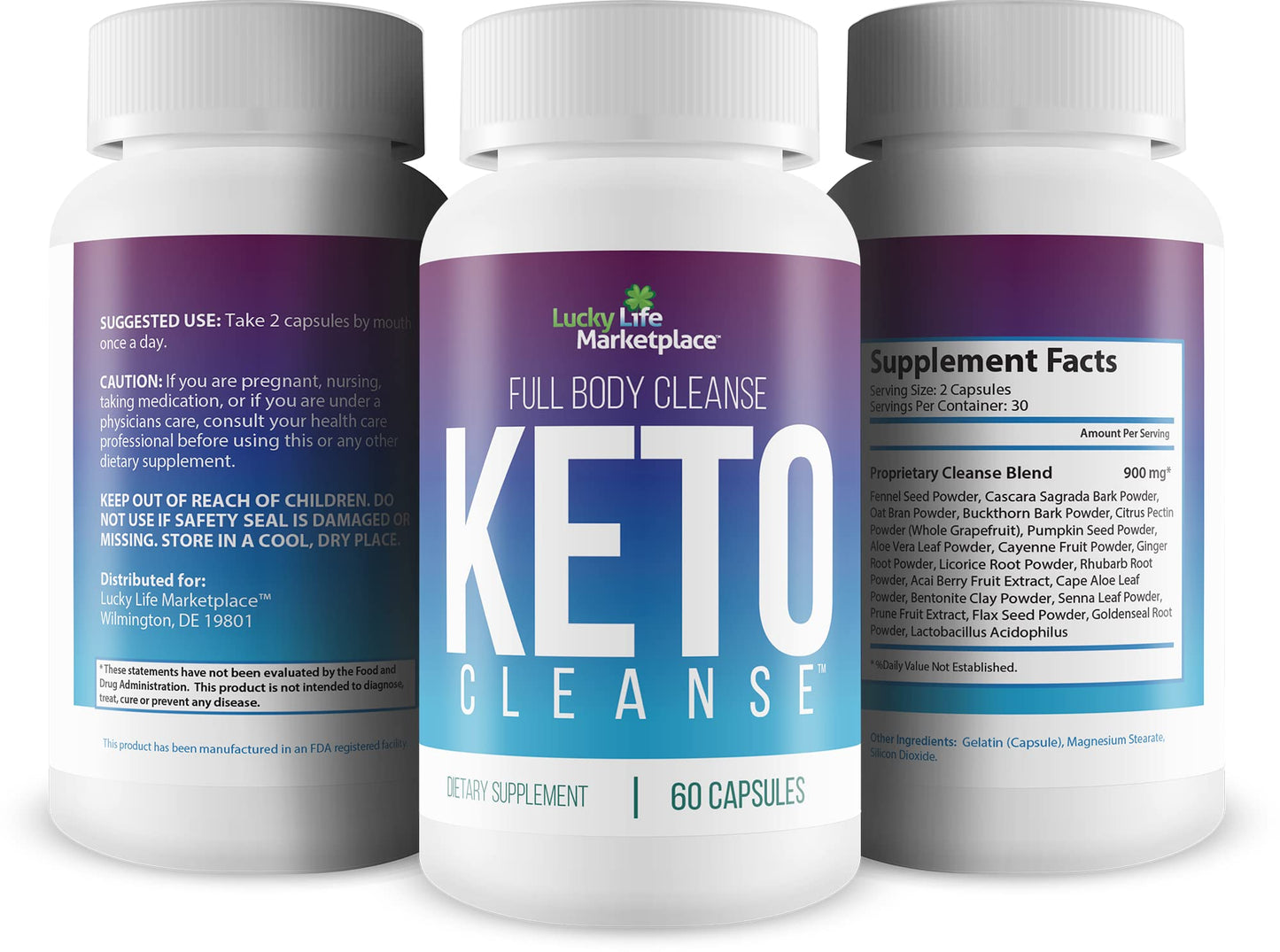 Generic Keto Cleanse - Natural Full Body Cleanse with Probiotics Capsules 60 Count