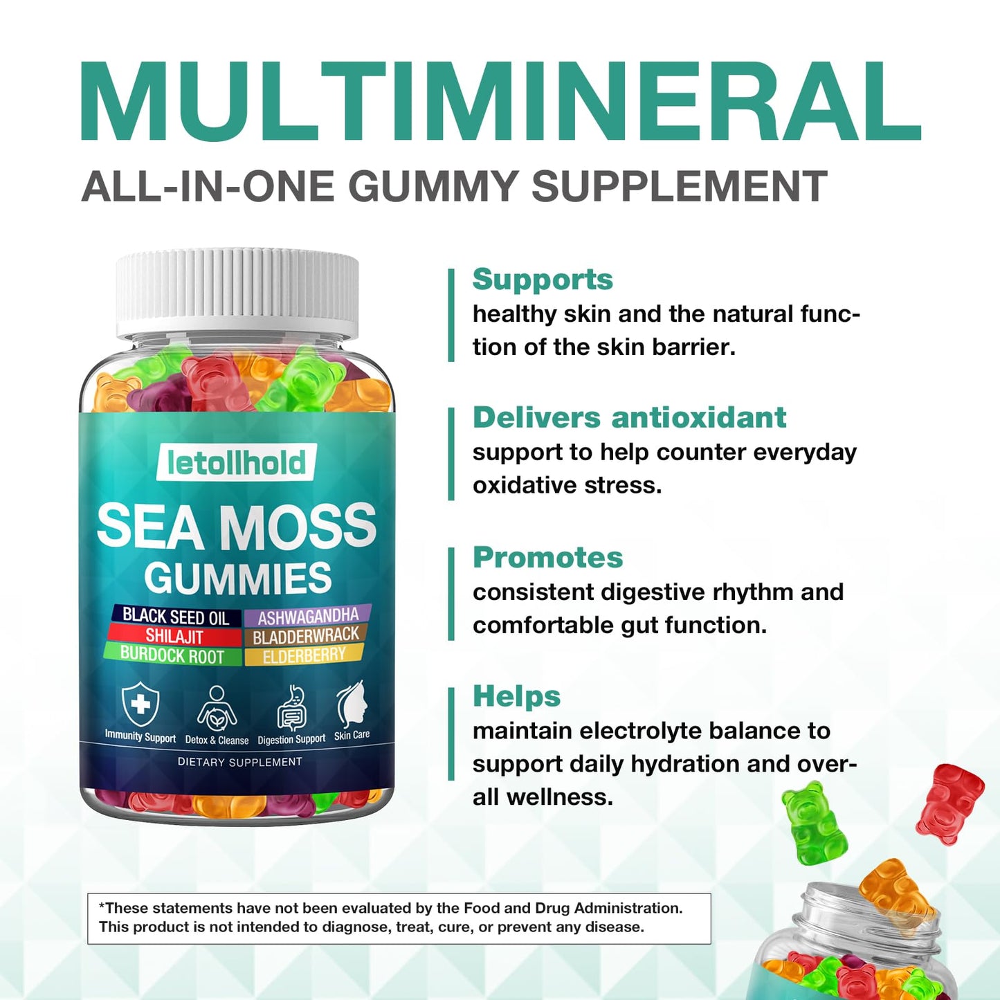 letollhold Sea Moss Gummies Gummy 120
