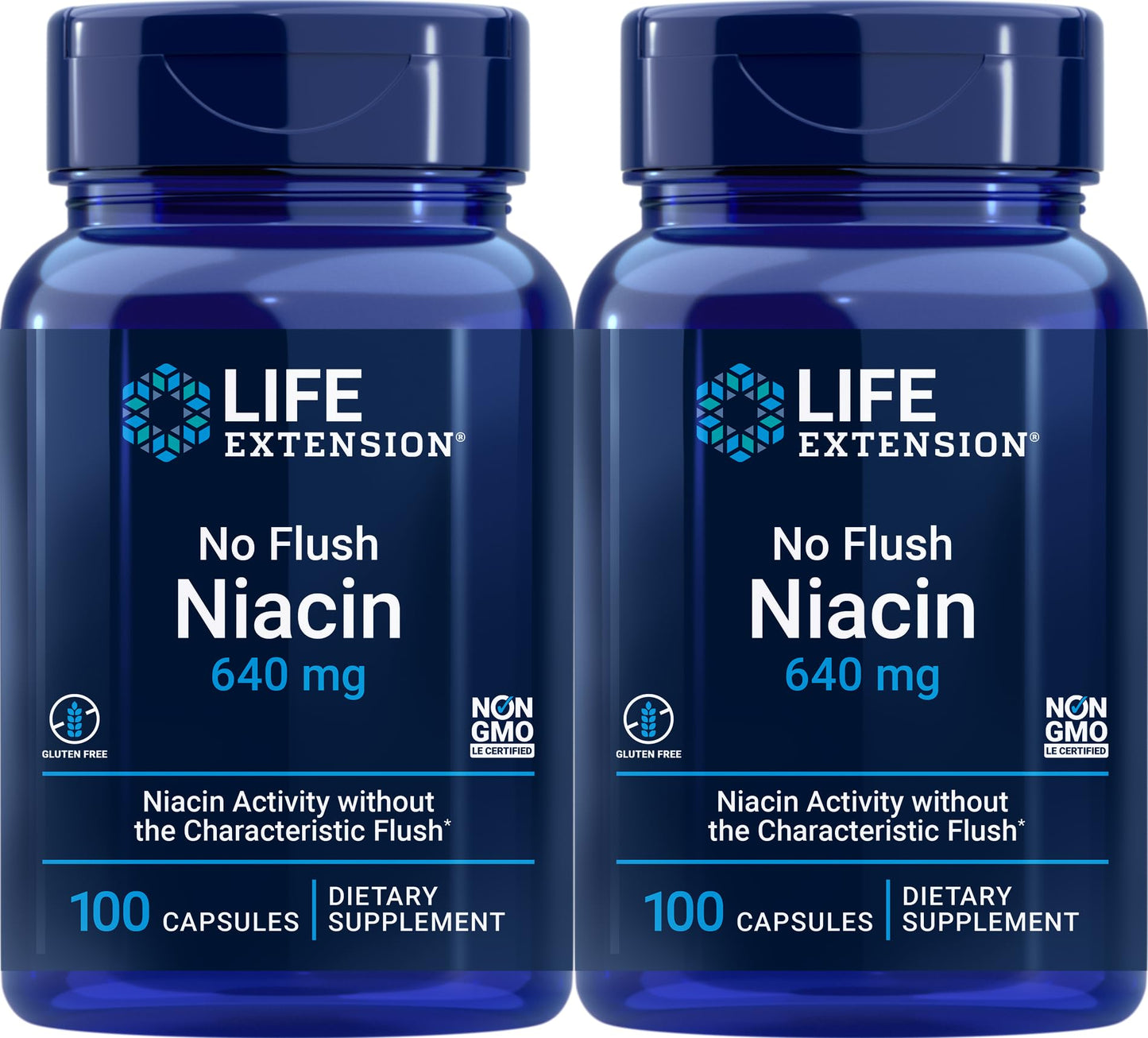 Life Extension No-Flush Niacin Capsule, 2-Pack