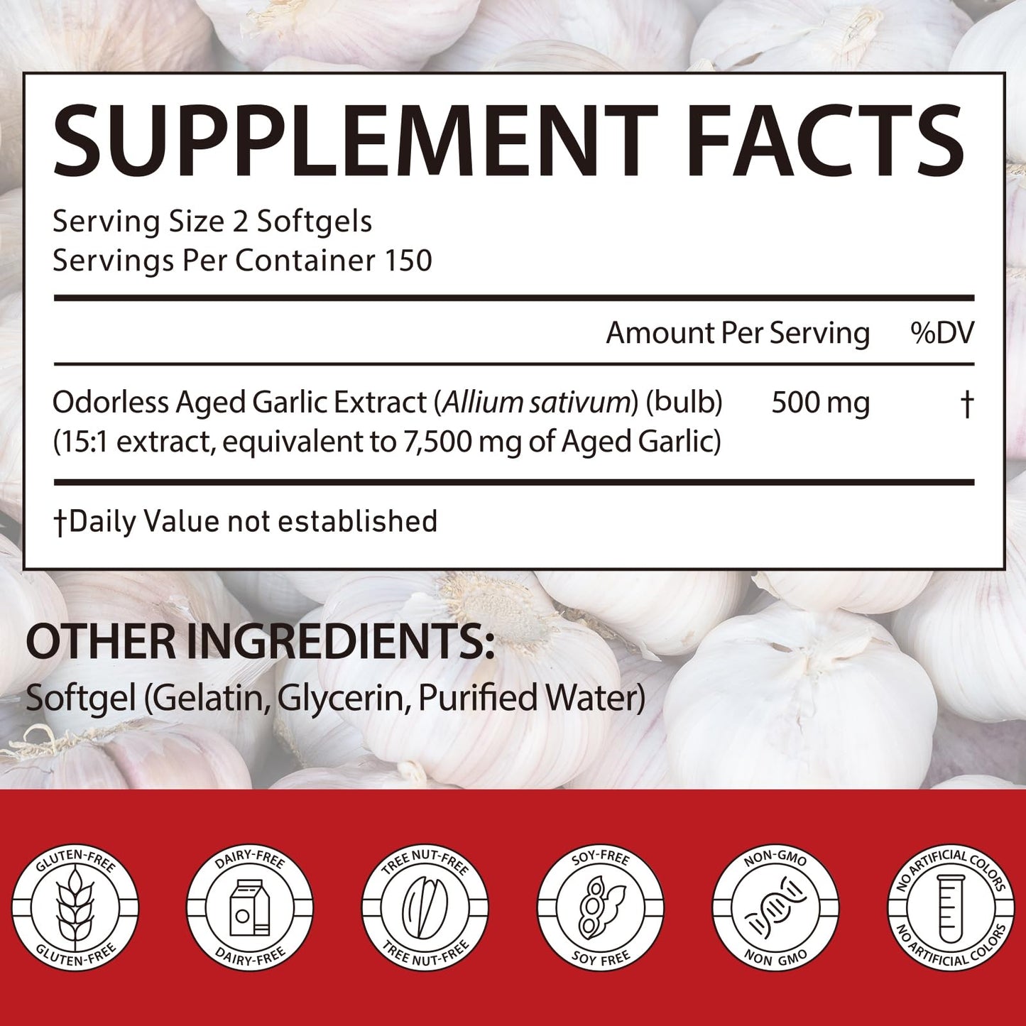 MXCZBSM Aged Garlic Extract Softgels, 300 Softgels