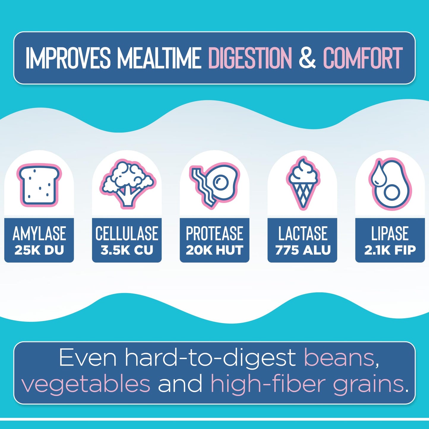 Vital Planet Digestive Enzymes Bloat Digest Complete Support Natural Enzyme Formula 60 Capsules