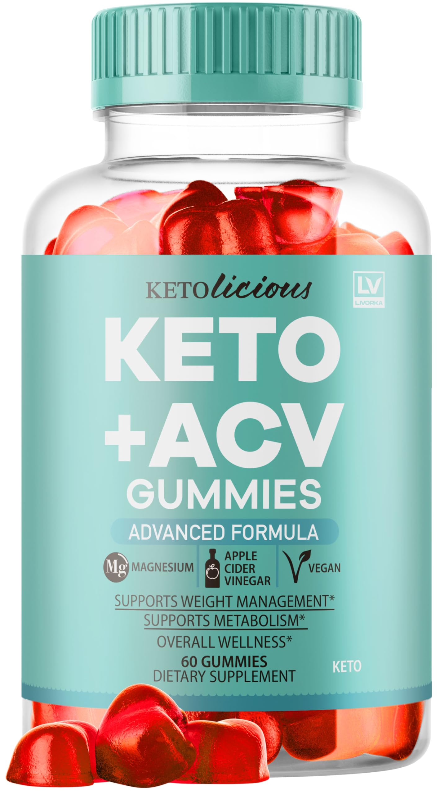LIVORKA Ketolicious Keto ACV Gummies, 60 Gummies