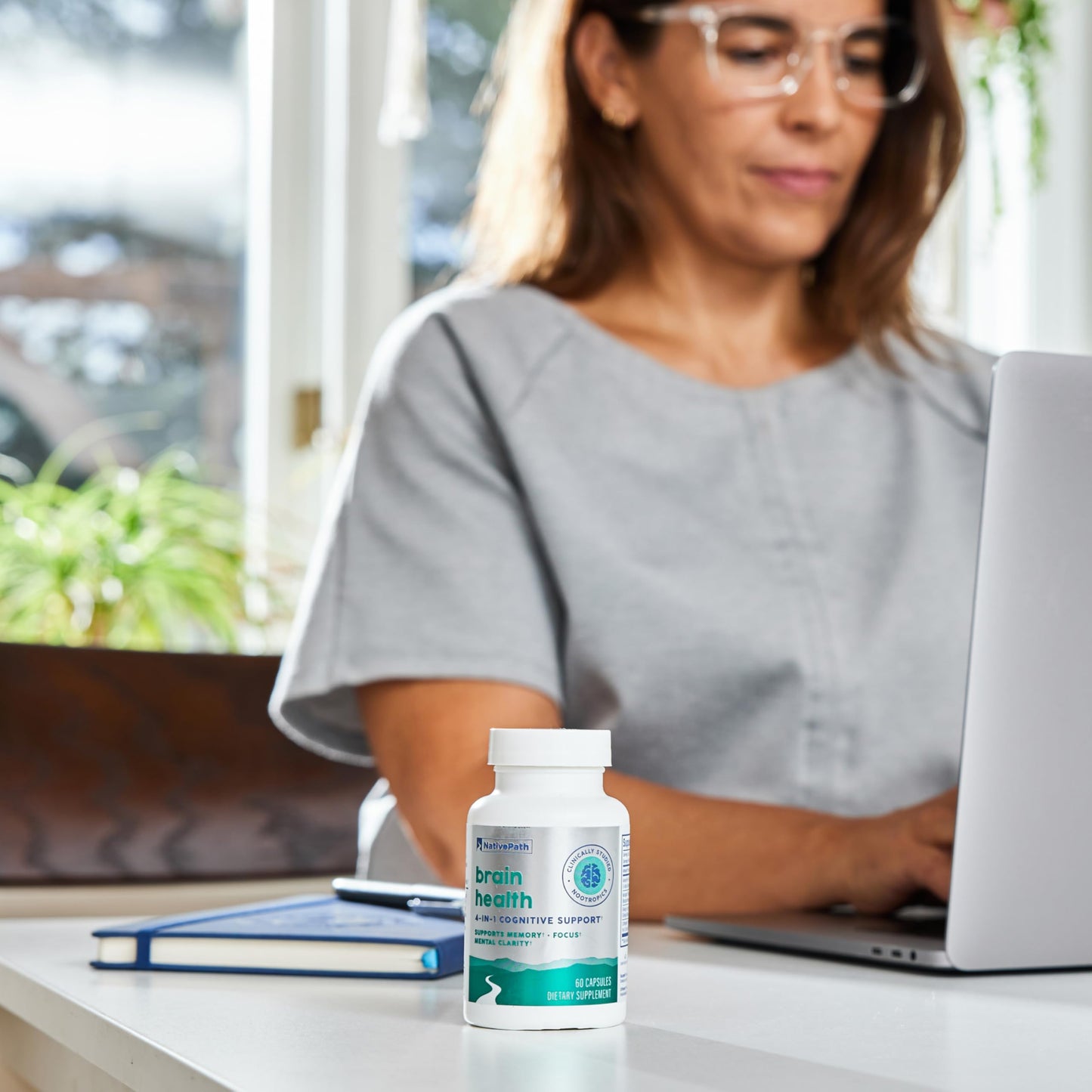 NativePath Brain Health Nootropic, Bacopa & Alpha GPC Softgels 60