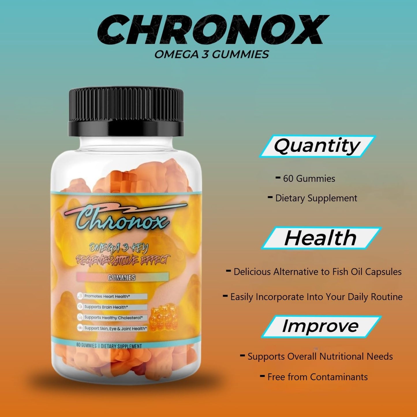 Chronox Omega 3 Fish Oil Capsule, 1 Count