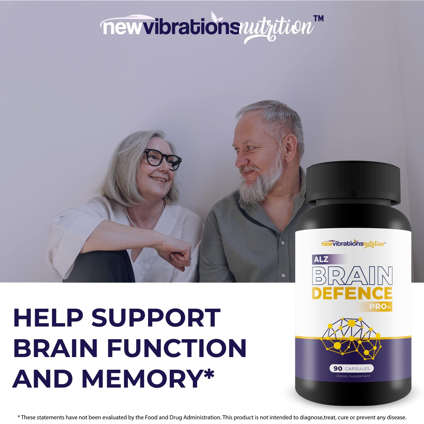 New Vibrations Nutrition ALZ Brain Defence Pro Capsule 90 Count