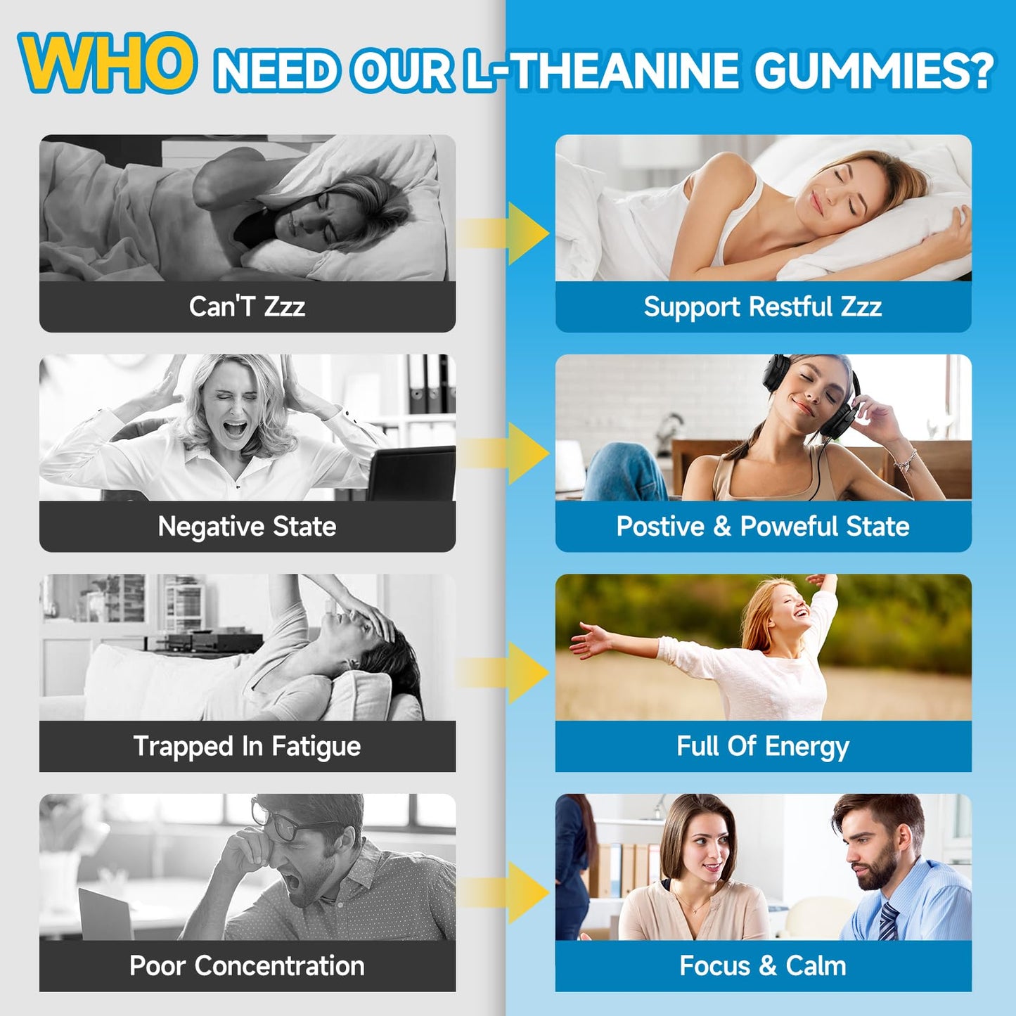 Jabsah L-Theanine Gummies for Kids & Adults, 120 Count
