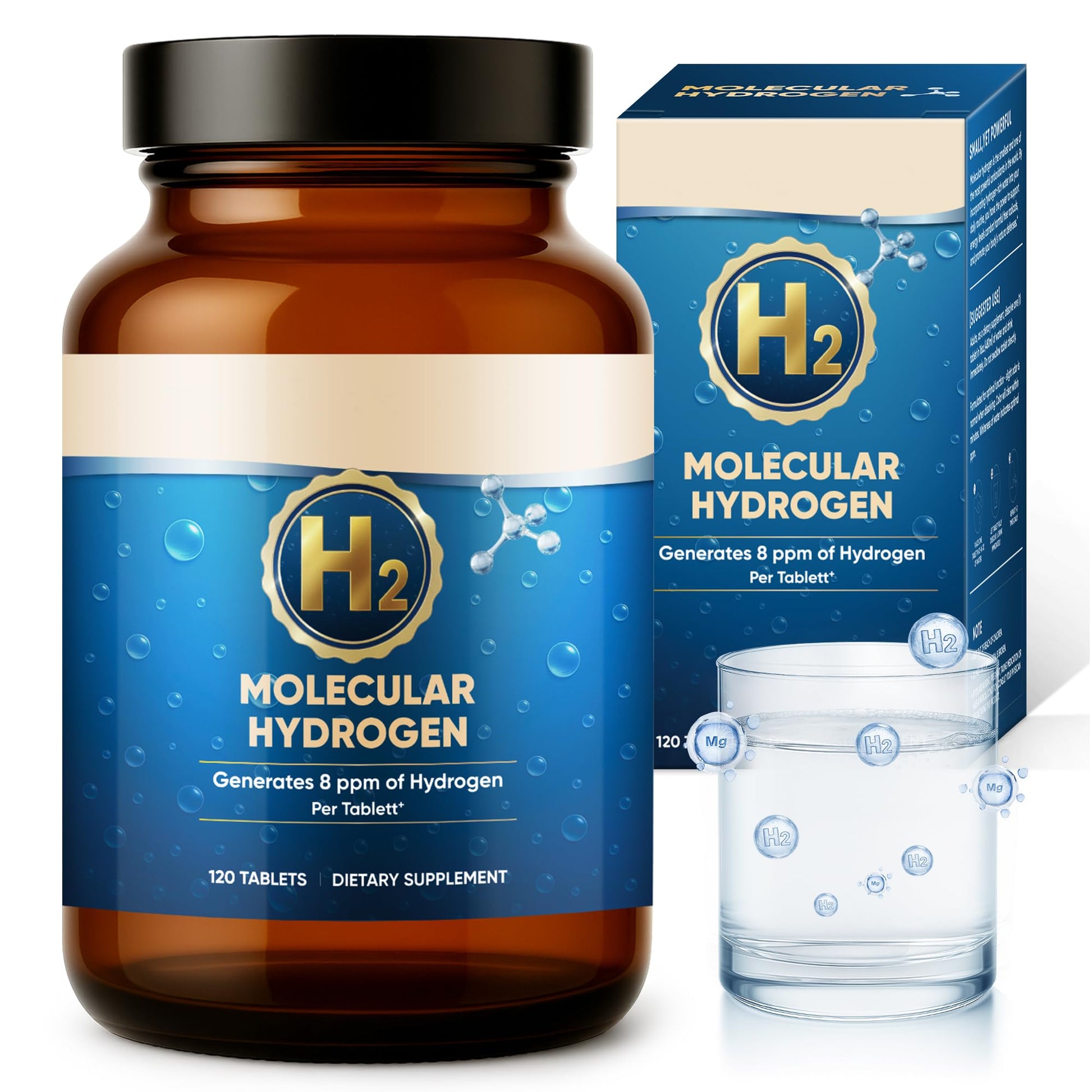 ScentDinbor PrimeCell H2 Molecular Hydrogen Tablets, 120 Tablets