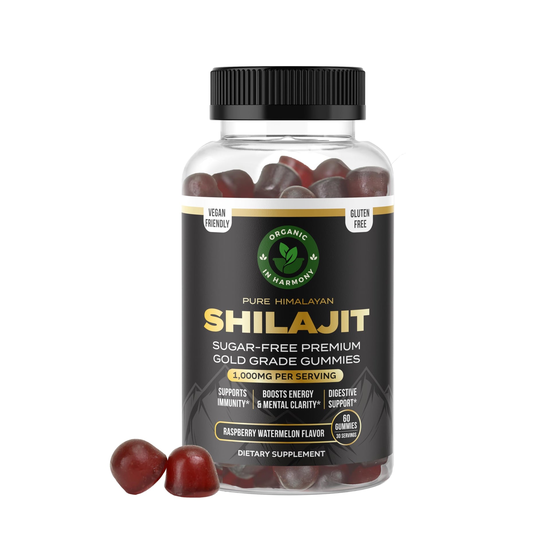 Organic In Harmony Shilajit Gummies 60 Gummies