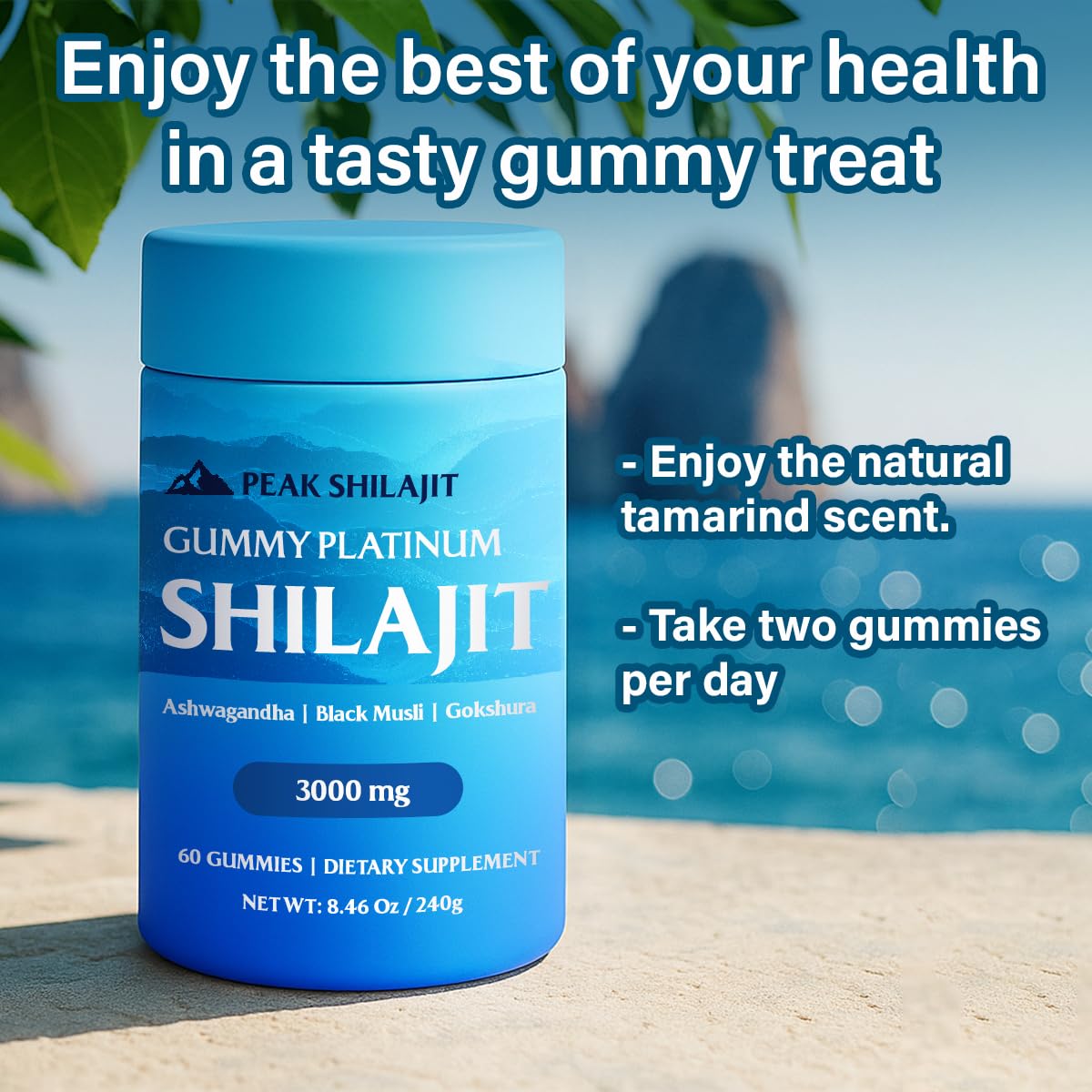 PEAKSHILAJIT Gummy Platinum – Daily Wellness Support, 60 Gummies