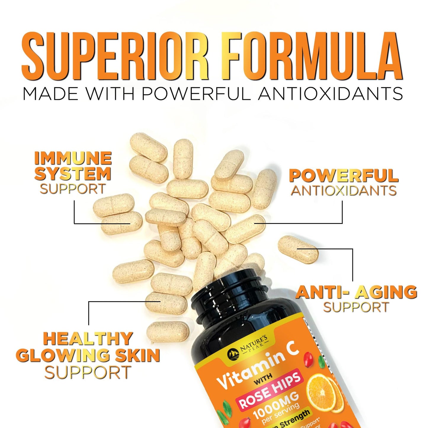 Nature's Peak Vitamin C 1000mg Tablet 120 Tablets