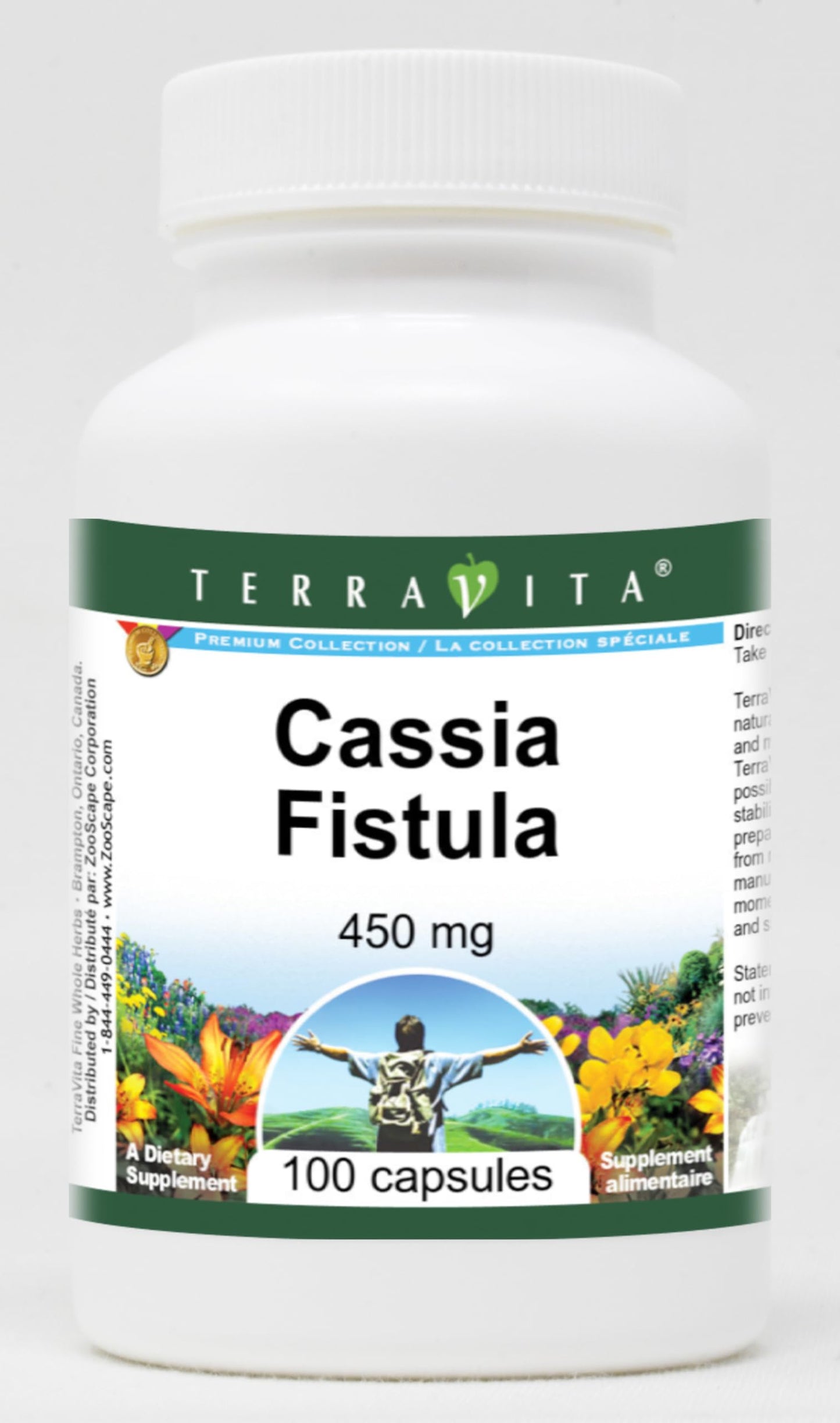 Terravita Cassia Fistula 450 mg Capsules, 300 Count