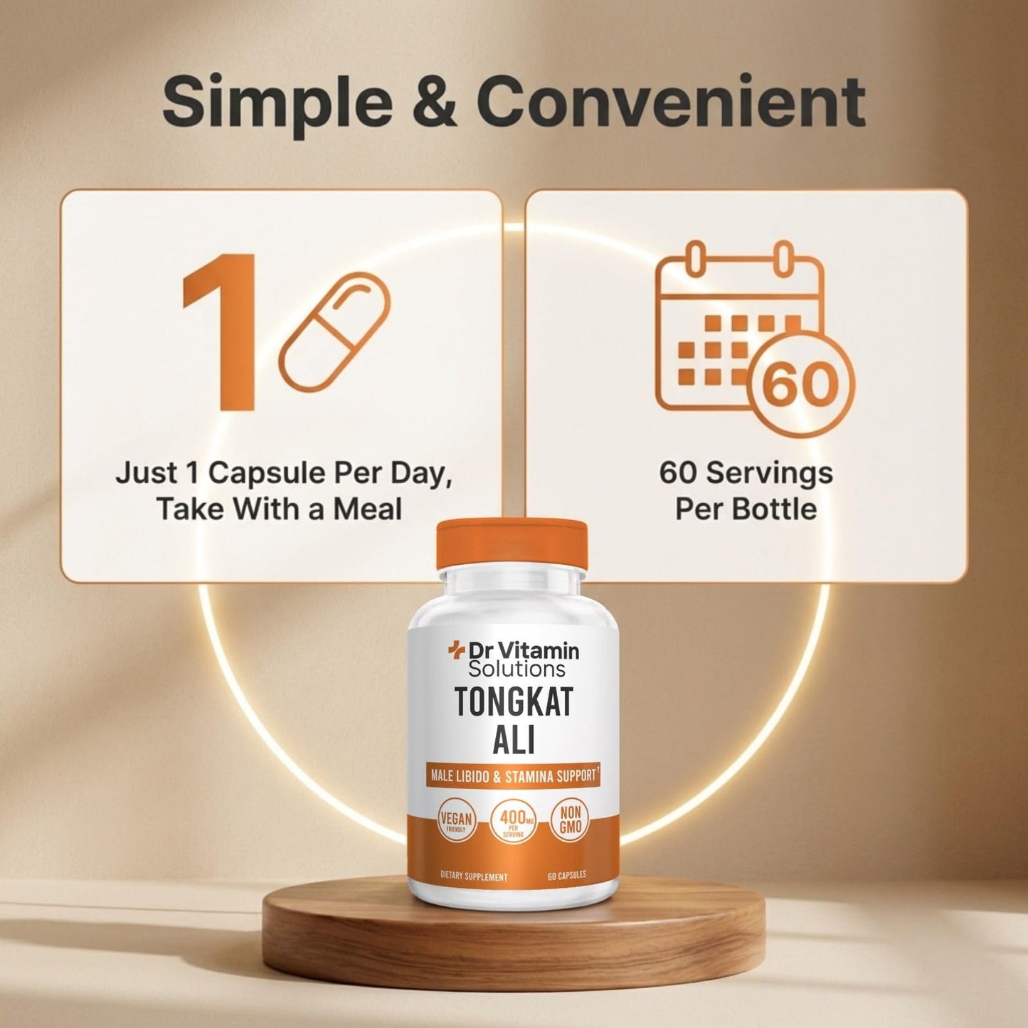 DR VITAMIN SOLUTIONS Tongkat Ali Extract 400 mg Longjack Root Extract Capsules, 60 Count