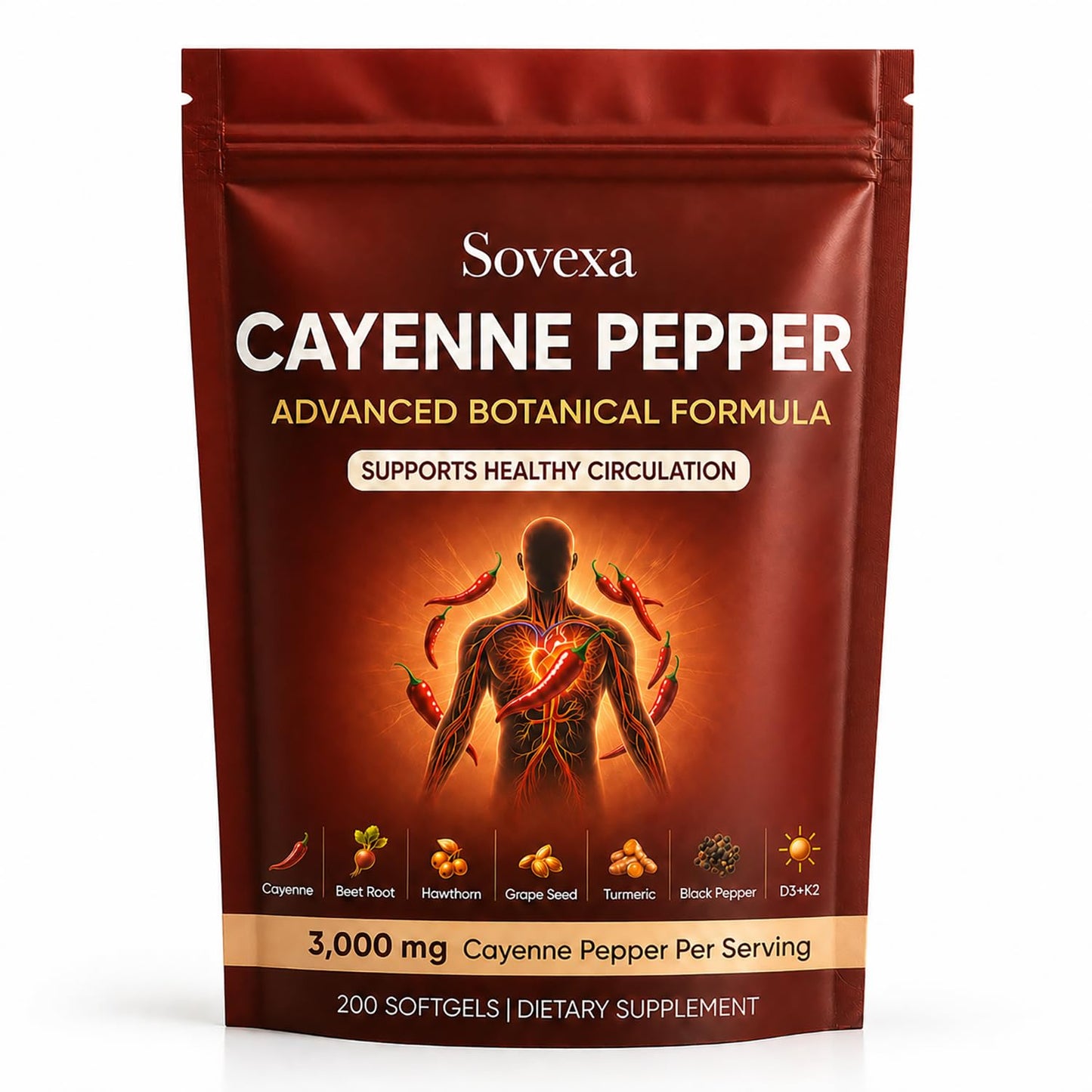 WDVNEX Sovexa Cayenne Pepper Softgels 300