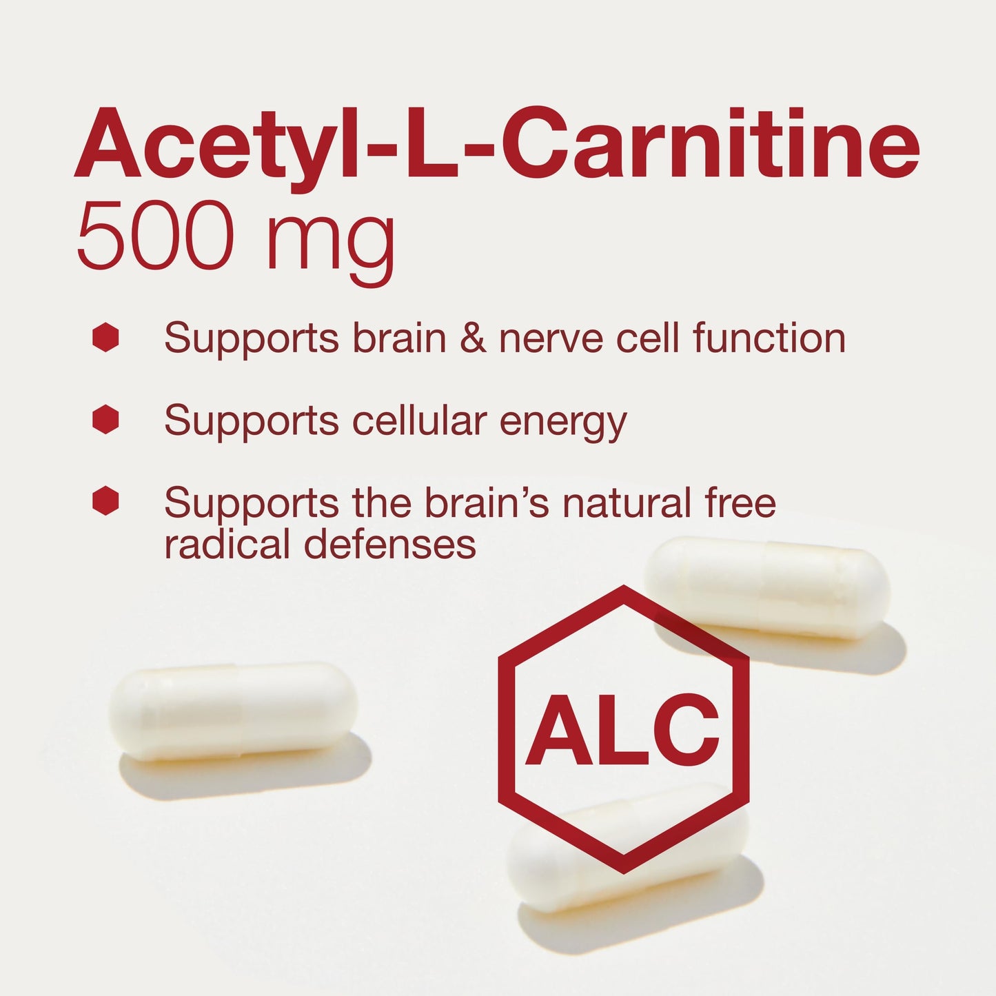 Protocol for Life Balance Acetyl-L-Carnitine 500mg Capsules, 100 Count