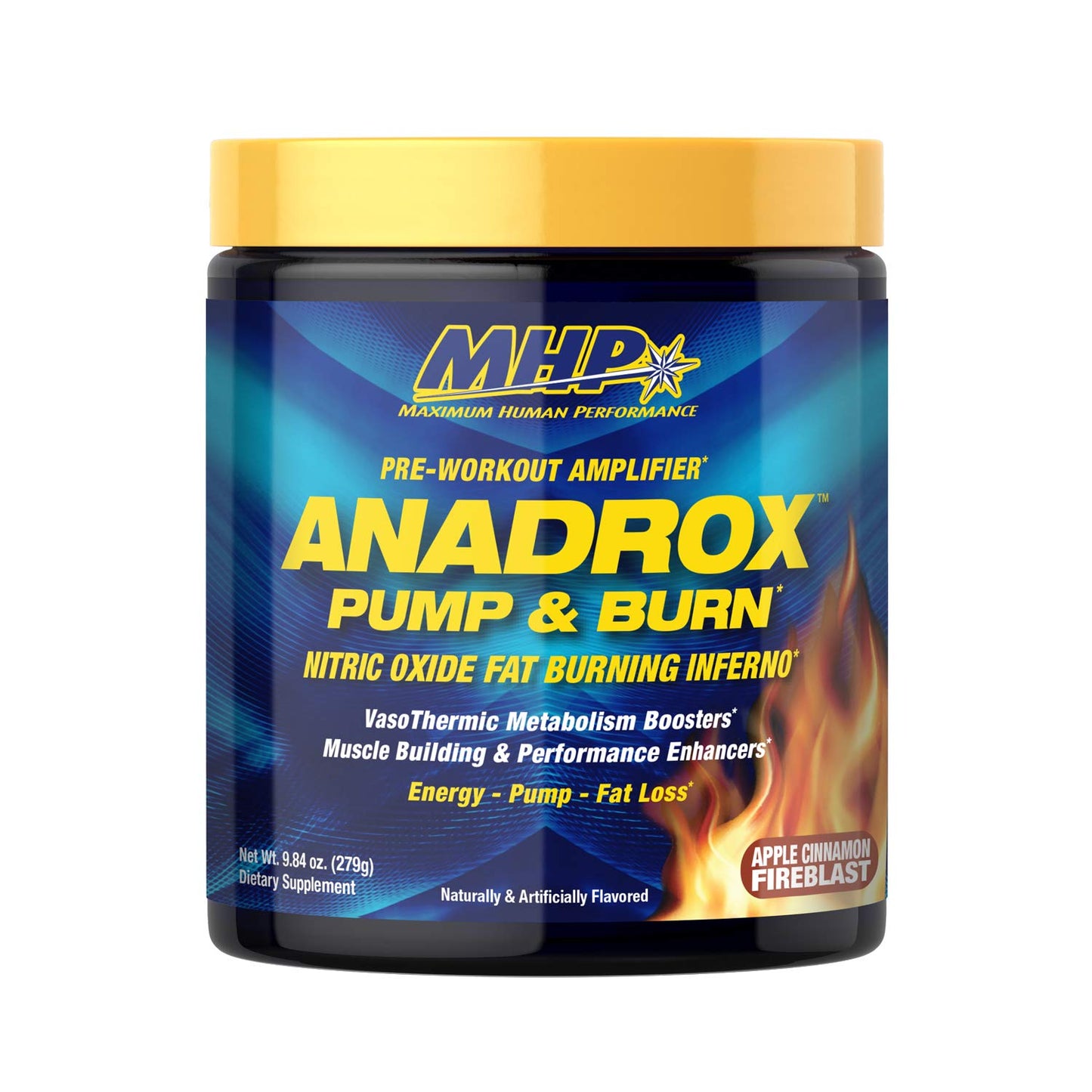 Maximum Human Performance MHP Anadrox Pre-Workout Pump & Burn Apple Cinnamon Fireblast Capsule 1