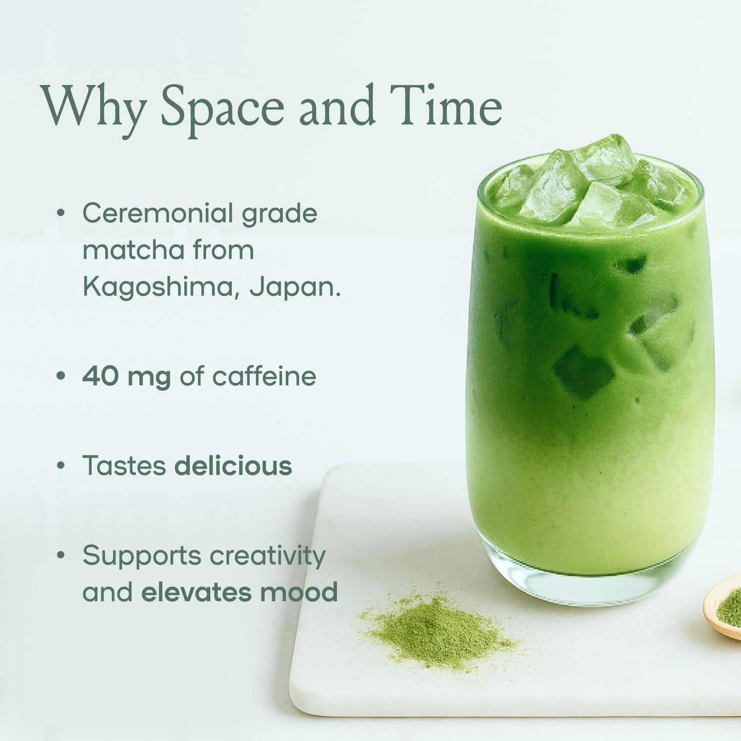 SPACE AND TIME Create Mushroom Matcha Tea Powder 5.25 Ounce
