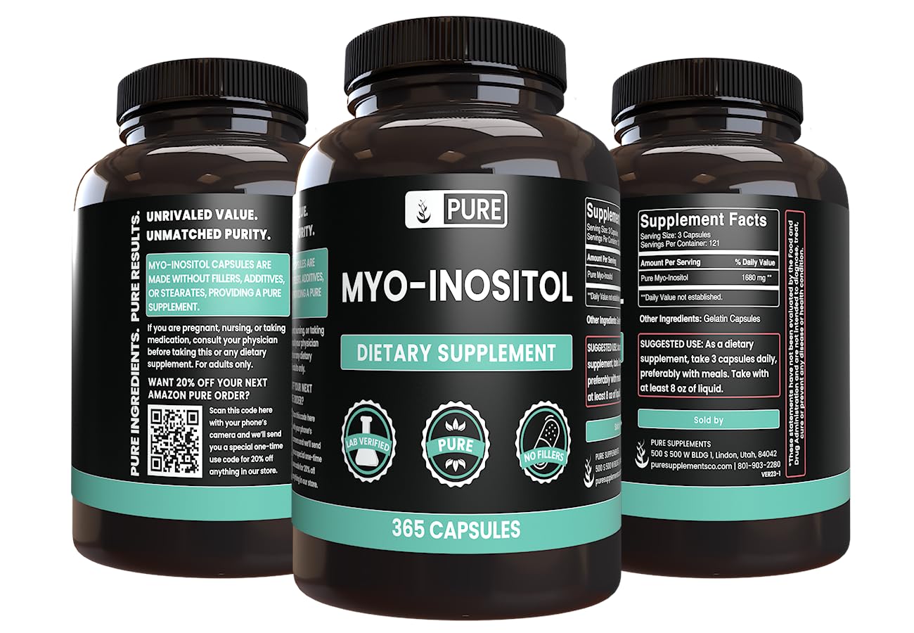 Pure Original Ingredients Myo-Inositol Capsule 365 Count
