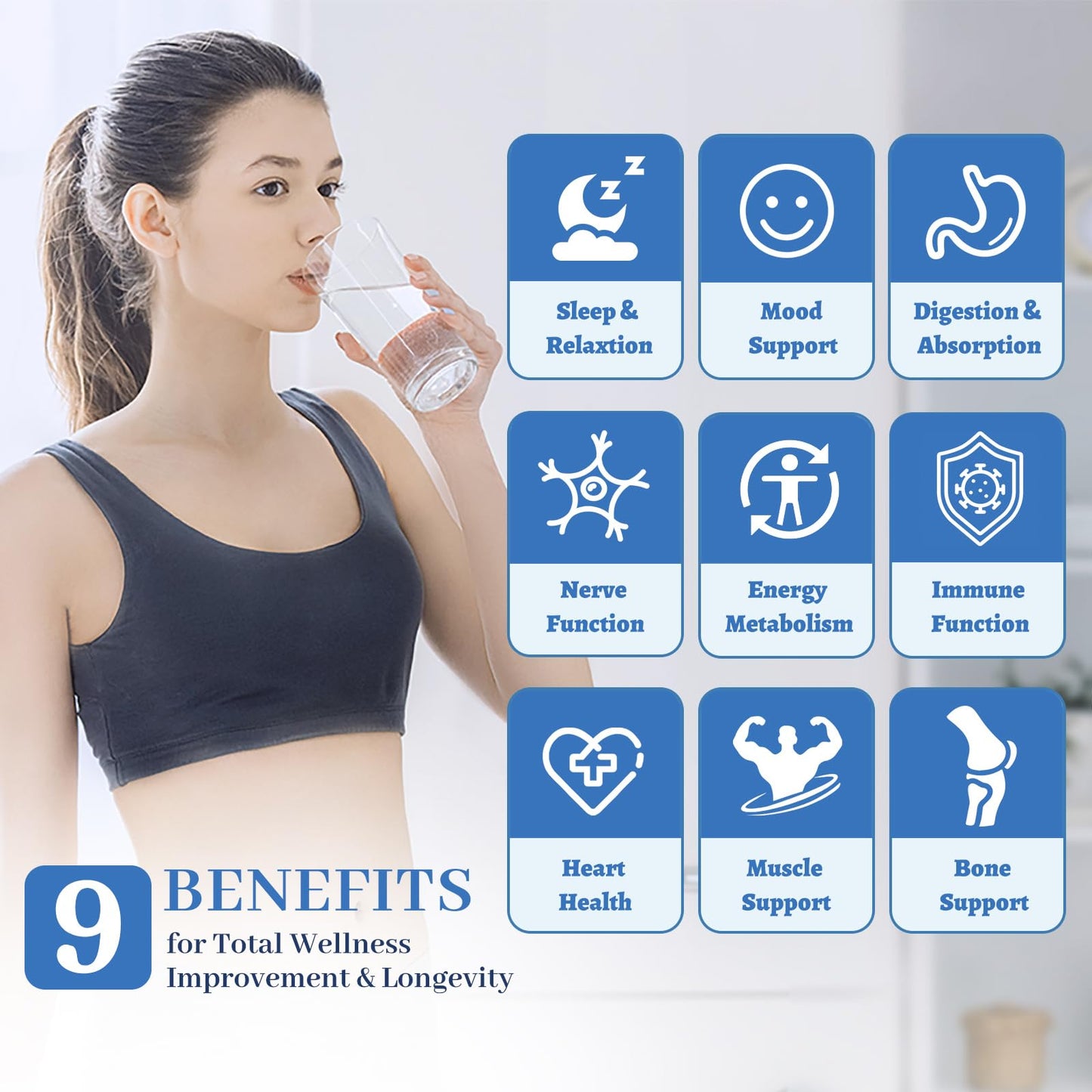 FUNRICH 5 in 1 Magnesium Complex with Vitamin B6 Softgels, 240 Count
