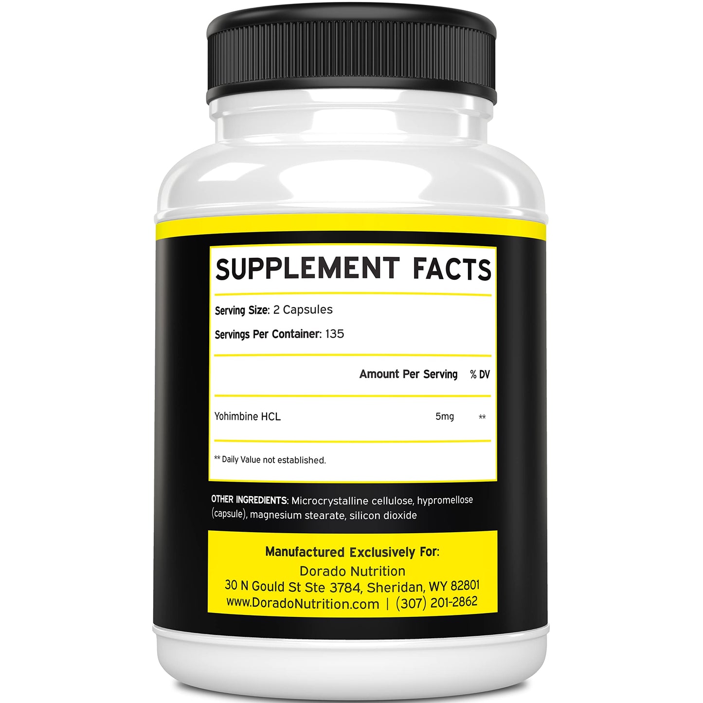 DORADO NUTRITION Yohimbine HCL 5mg for Men and Women Capsule 270