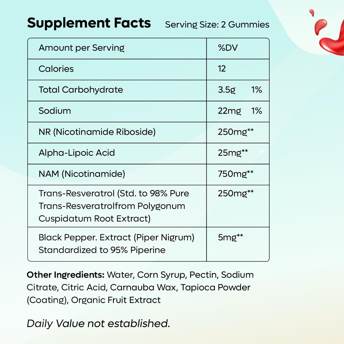 FEMGAIN NAD Gummies 1000mg, Watermelon Flavor, 60 Count