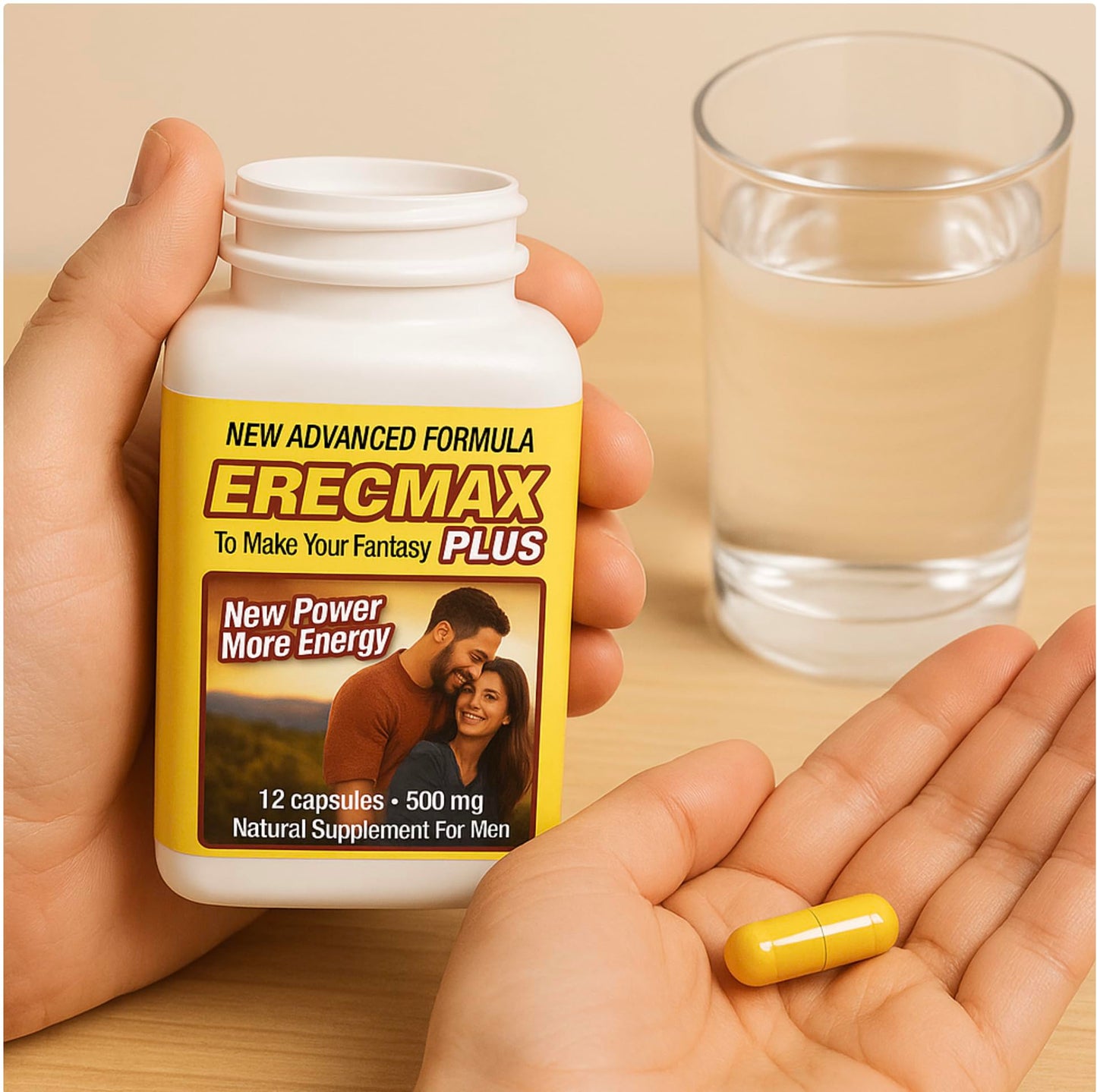 Generic ErecMax Plus Men’s Dietary Supplement Capsule, 12 Count