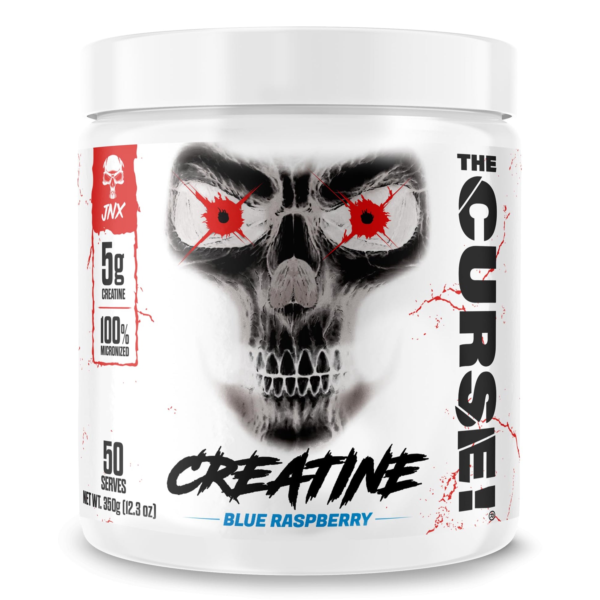 JNX SPORTS The Curse! Creatine Monohydrate Blue Raspberry Powder, 12.3 Ounce