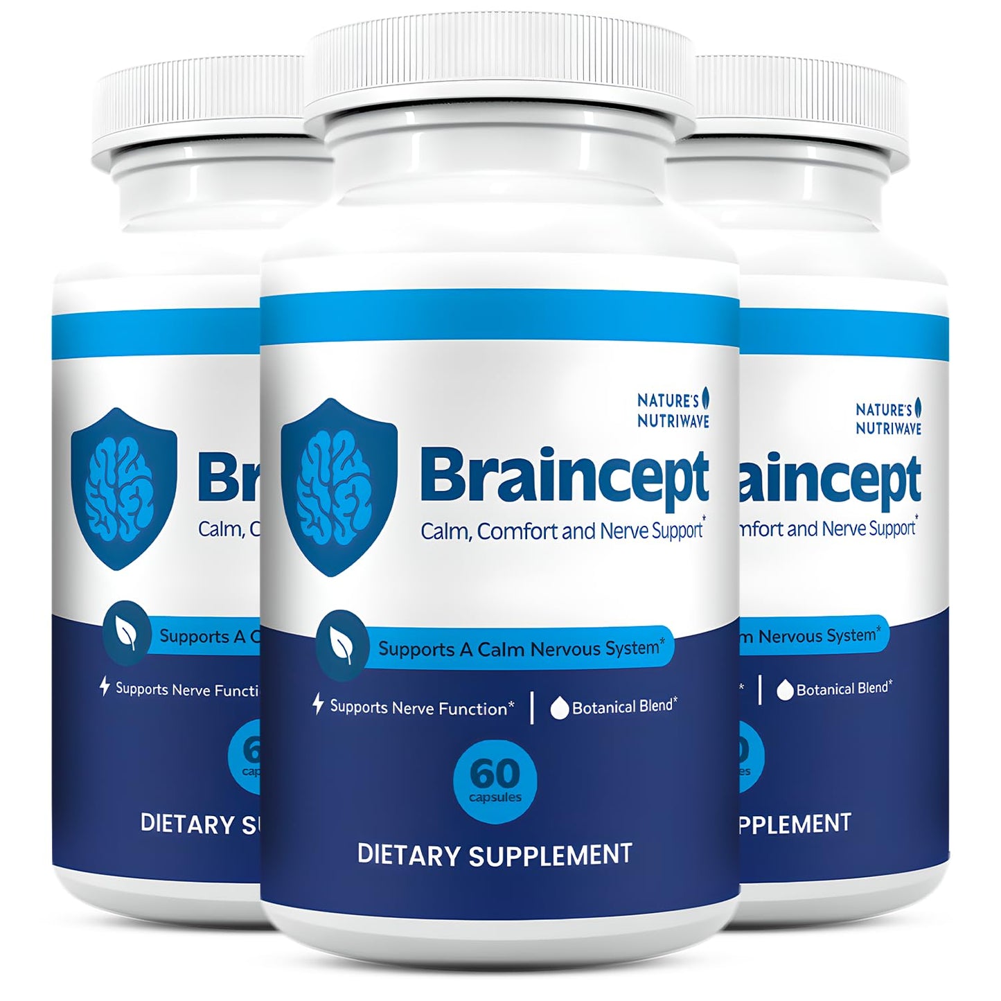 Nature’s NutriWave Braincept Bacopa, Rhodiola & Panax Ginseng Capsules, 180 Capsules