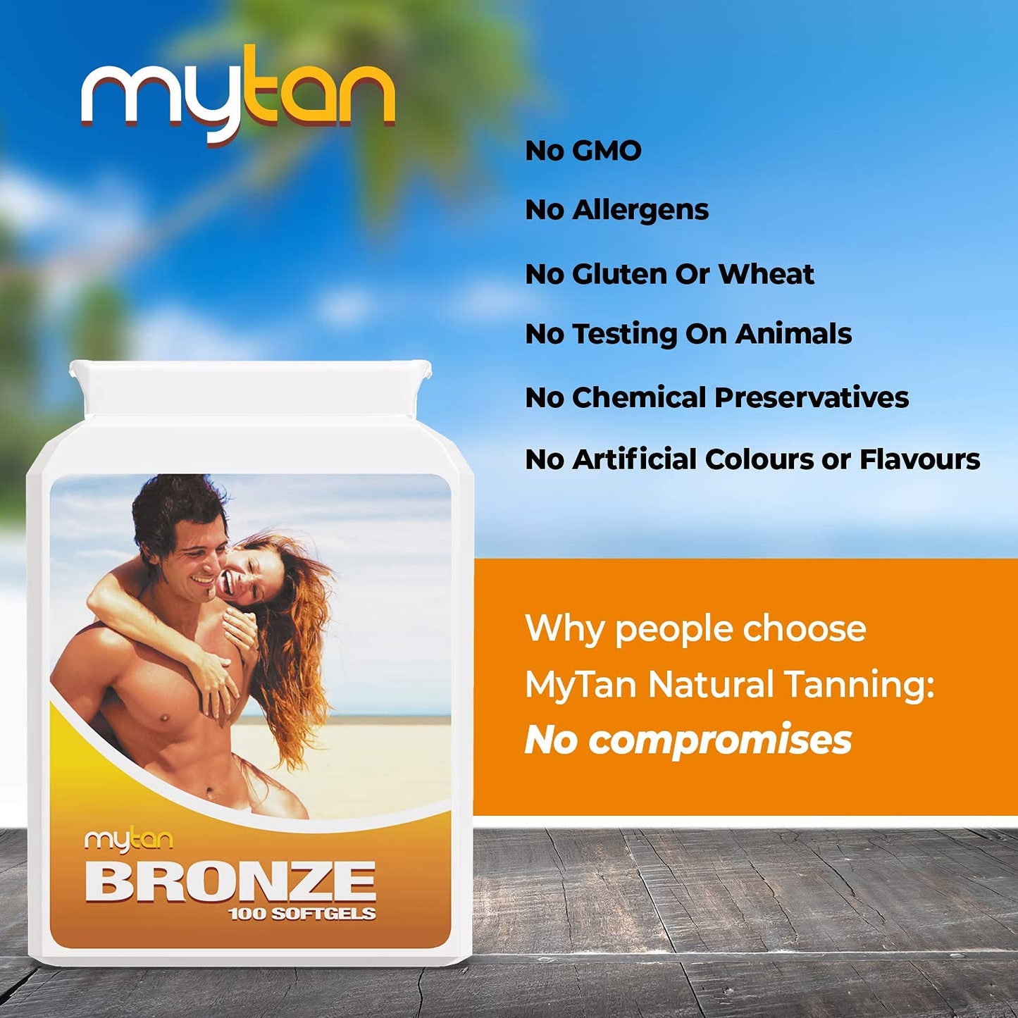 MyTan Bronze Tanning Pills Softgels 100