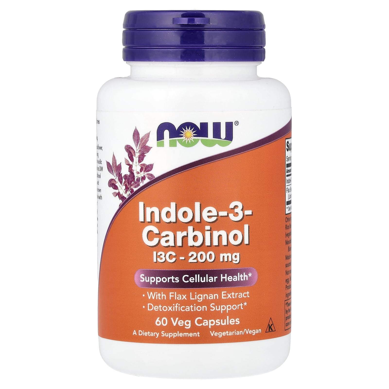 NOW Foods Indole-3-Carbinol 200 mg Capsule 60 Count