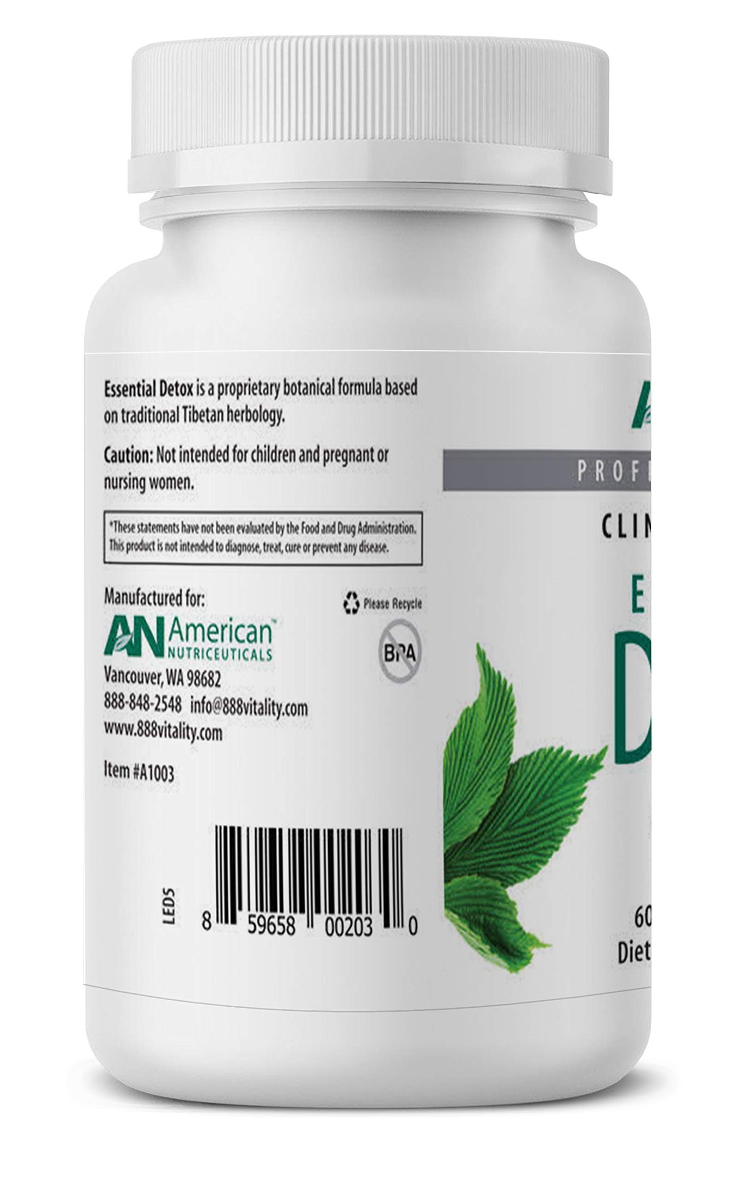 American Nutriceuticals Essential Detox Capsules 60