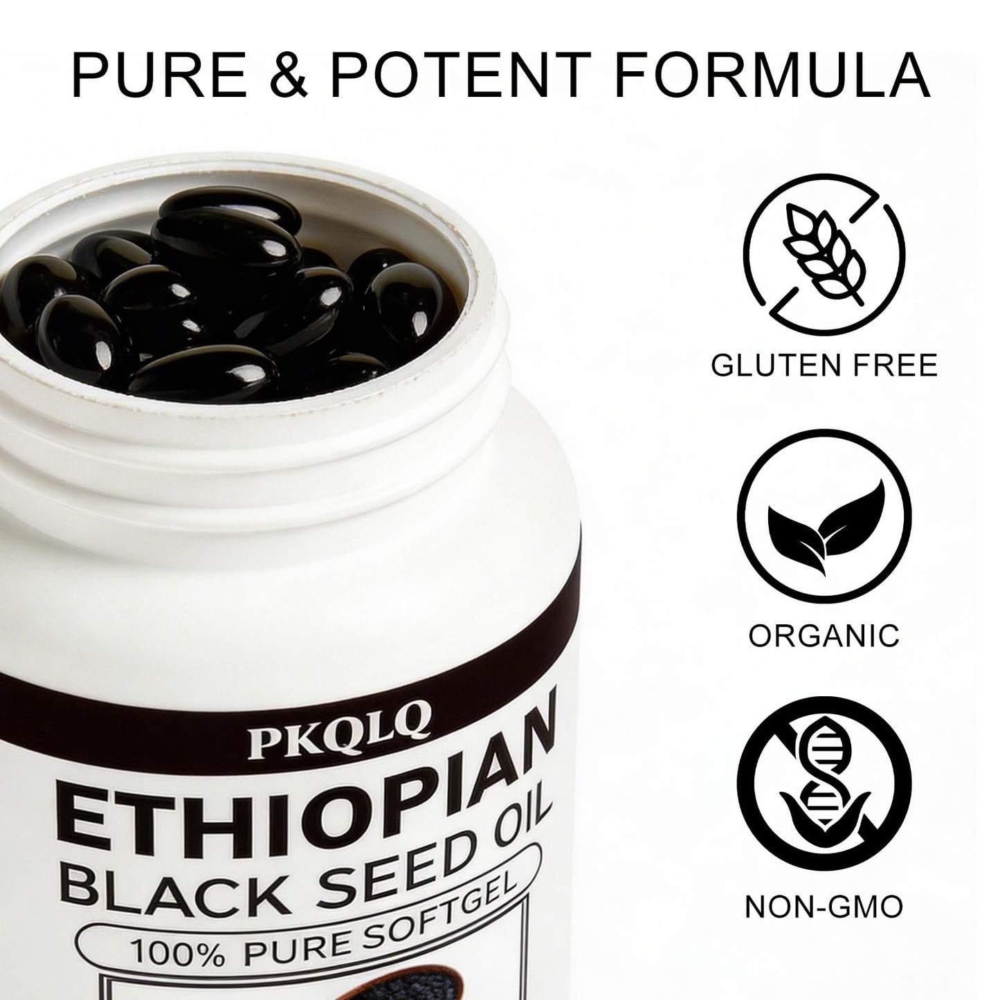 WOJJ Black Seed Oil Softgels 60 Count