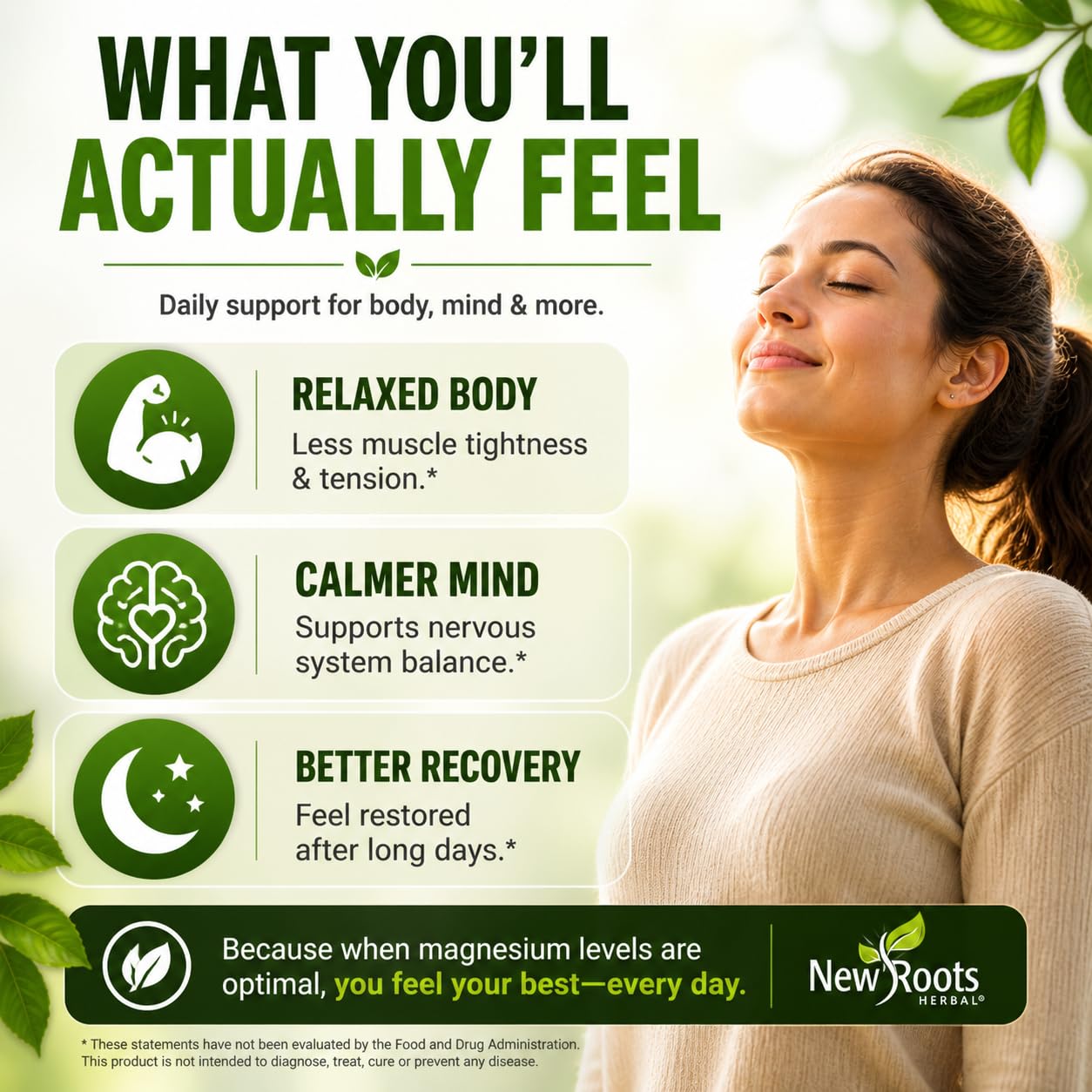 NEW ROOTS HERBAL Magnesium Bisglycinate Capsule 120 Count