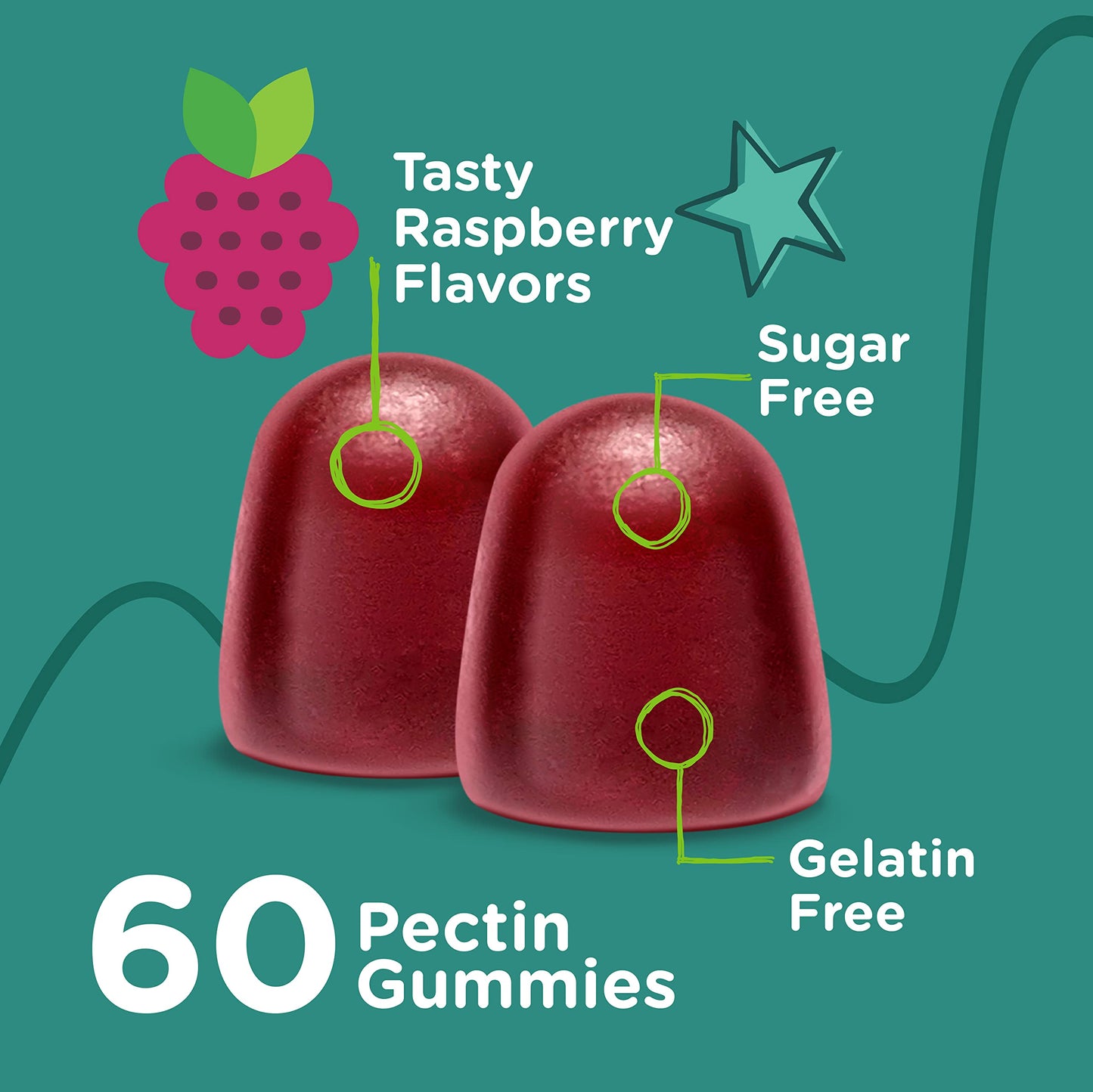 Viteey Probiotic Gummies for Kids, 2 Billion CFUs, 60 Count