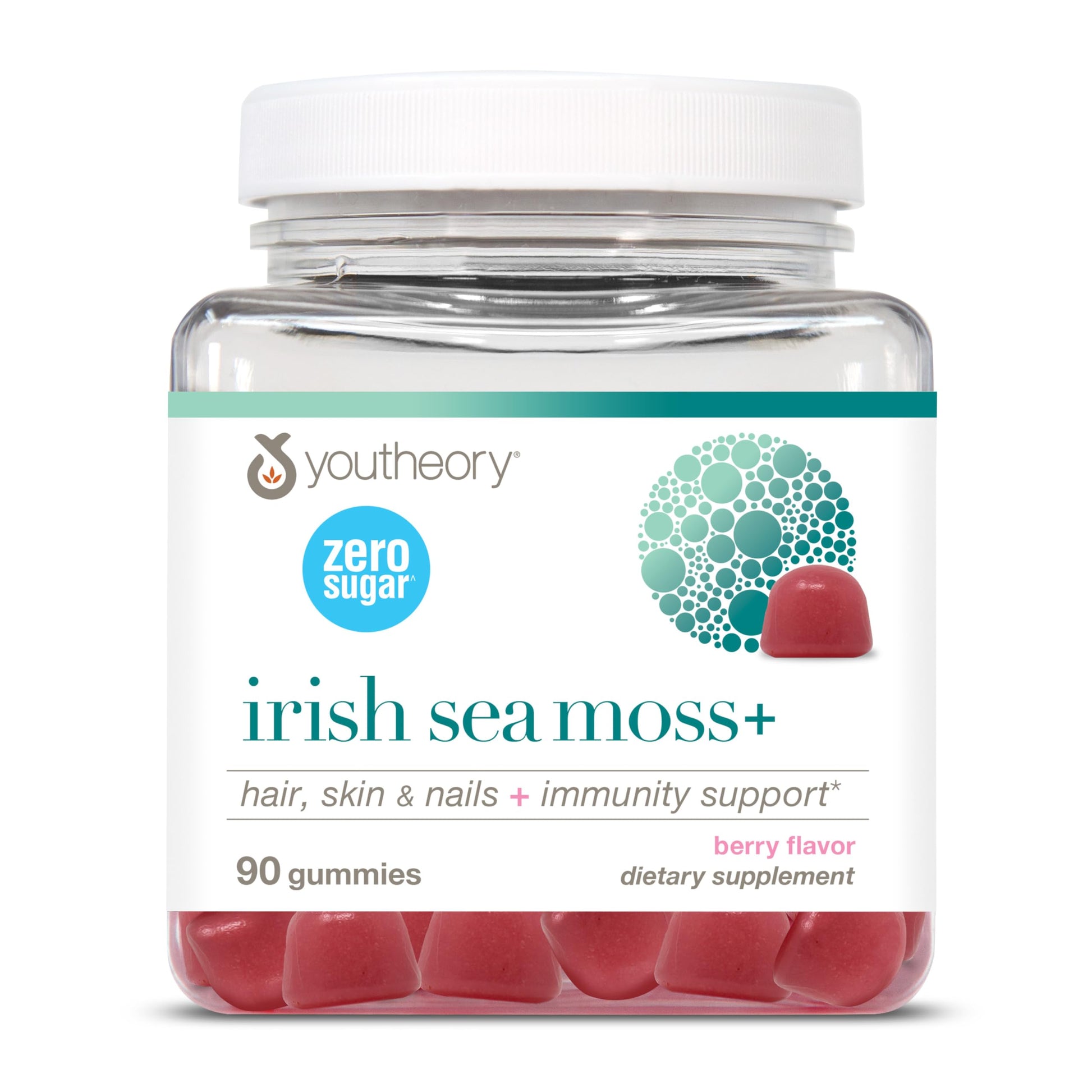 Youtheory Zero Sugar Irish Sea Moss Gummy 90 Count