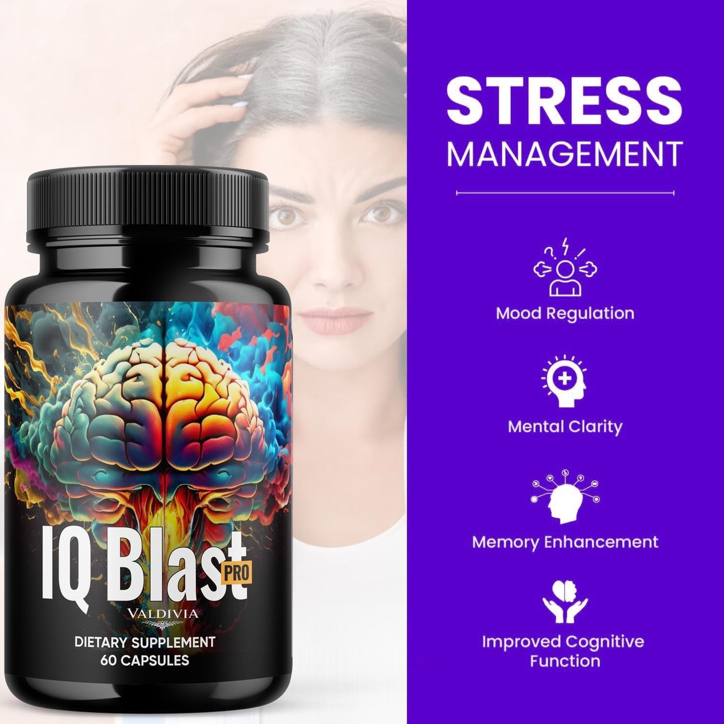 Valdivia IQblast Pro Supplement Capsules, 120 Capsules
