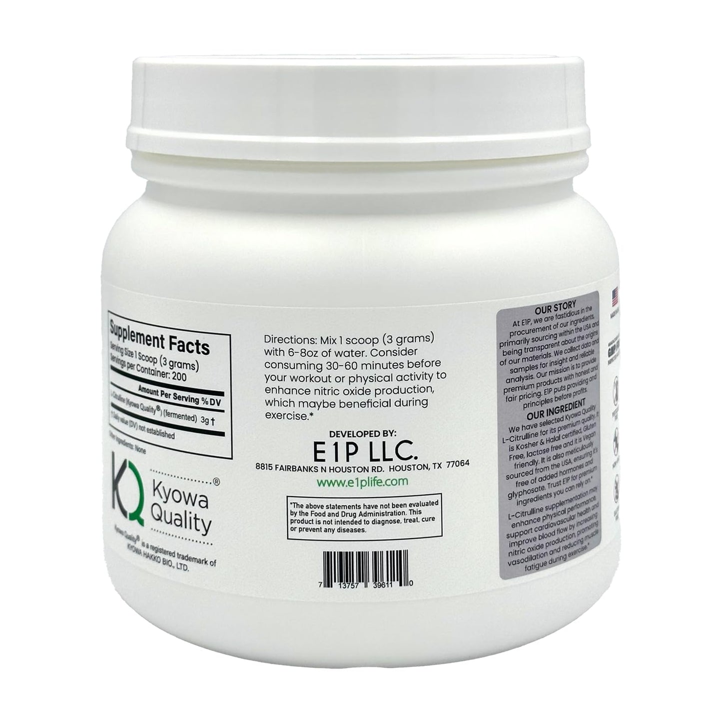 E1P L-Citrulline Powder 1.32 Pound