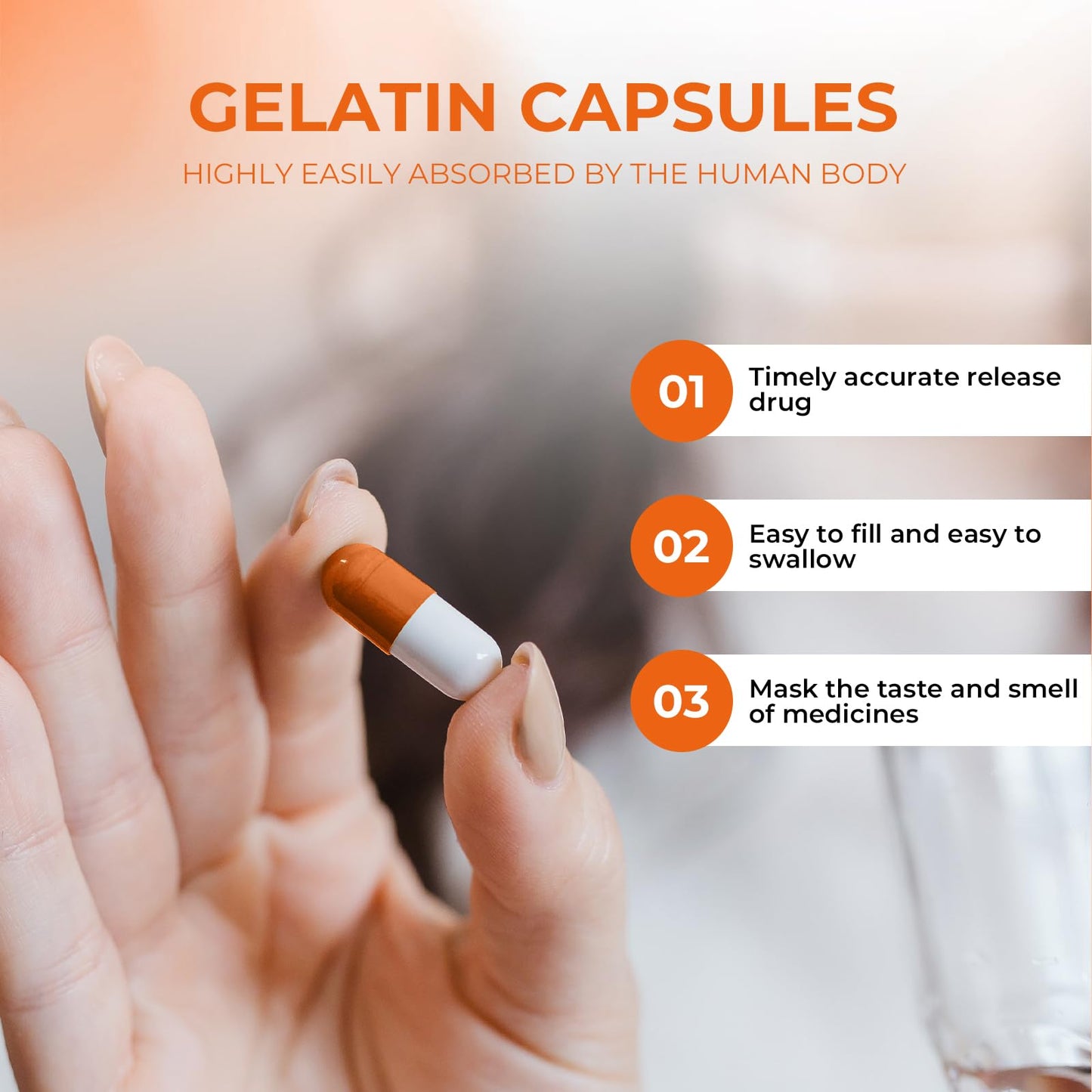 Angtai JN Empty Gelatin Capsules 500 Count