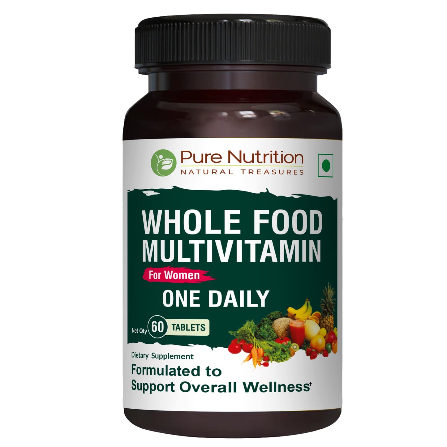 Pure Nutrition Natural Treasures Whole Food Multivitamin for Women Tablets 60 Count