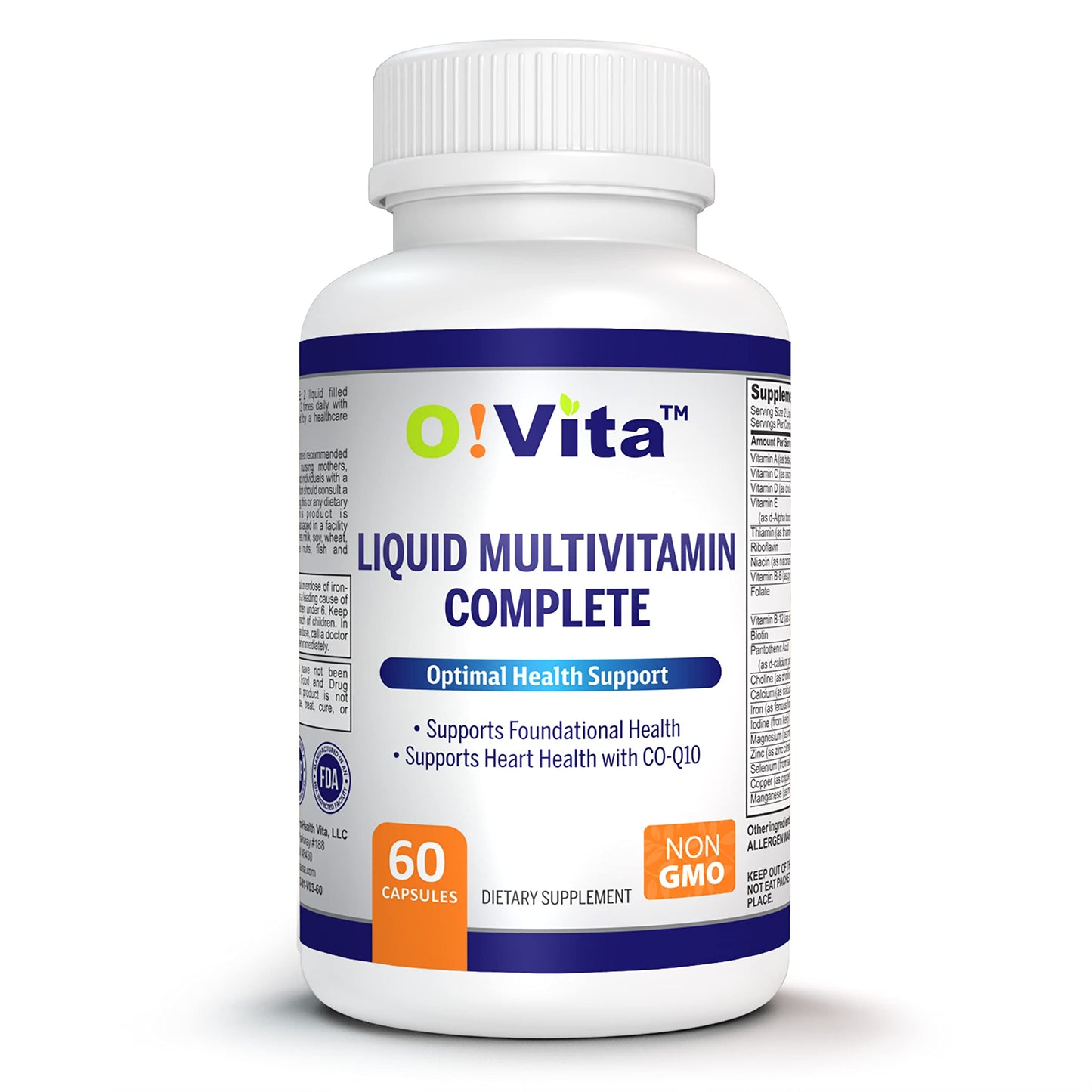 O!VITA Liquid Multivitamin Complete Capsule, 60 Count
