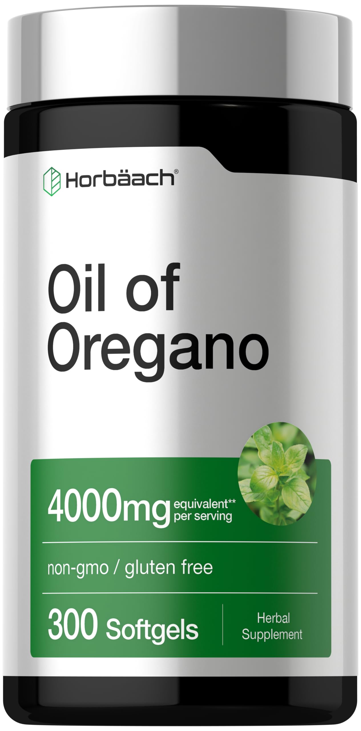 Horbäach Oregano Oil Softgels 300 Count