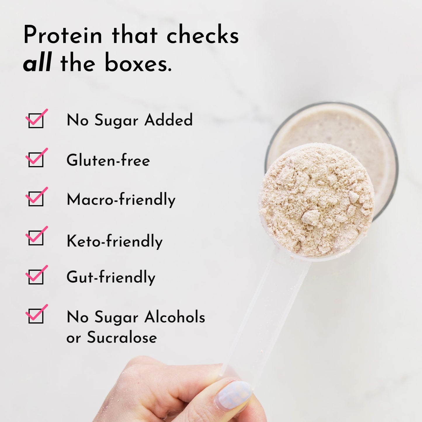 JUST INGREDIENTS Vanilla Protein Powder Grass-Fed Whey Blend, Organic, Gluten Free, Dairy Free, Soy Free, 15 Servings