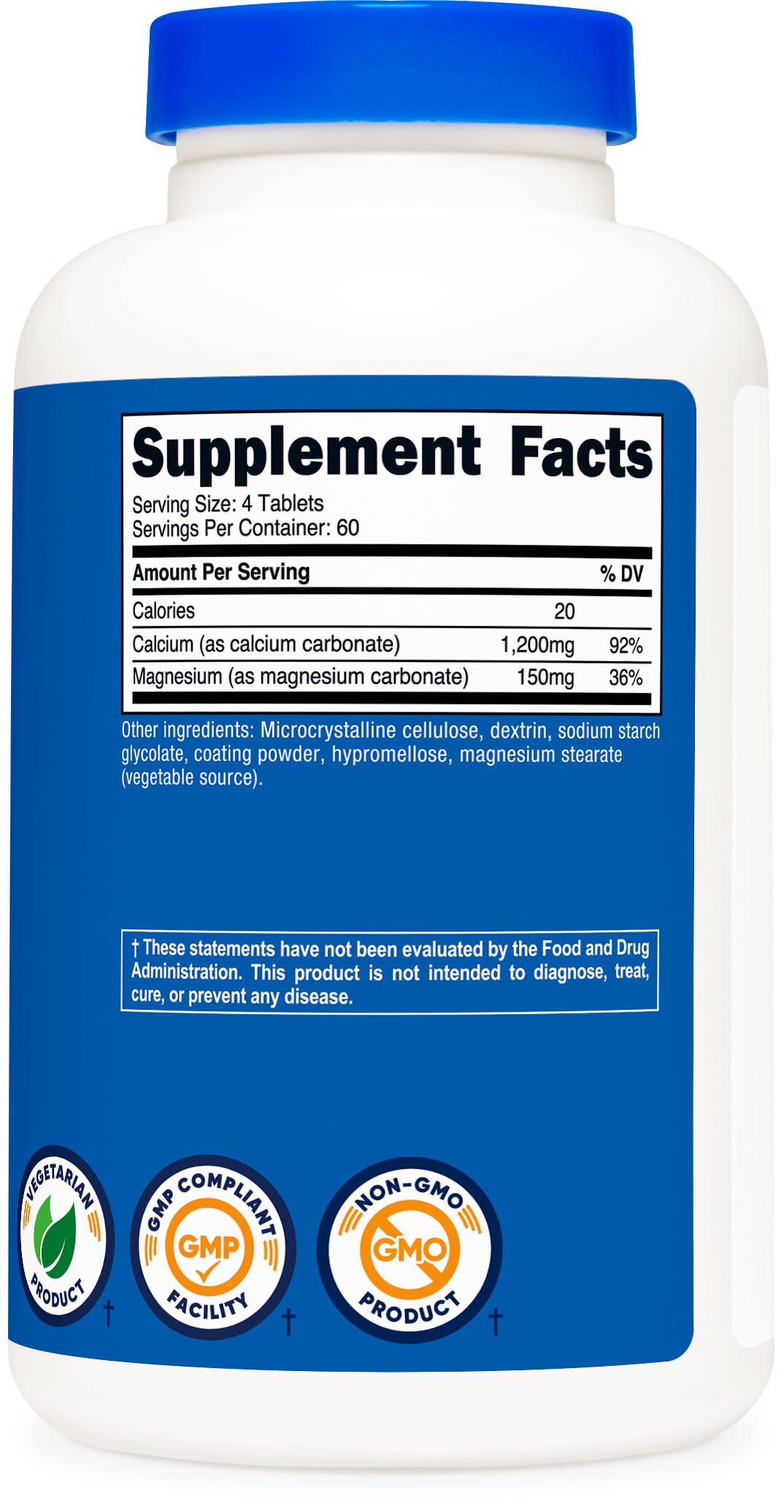 Nutricost Calcium & Magnesium Carbonate 240 Tablets