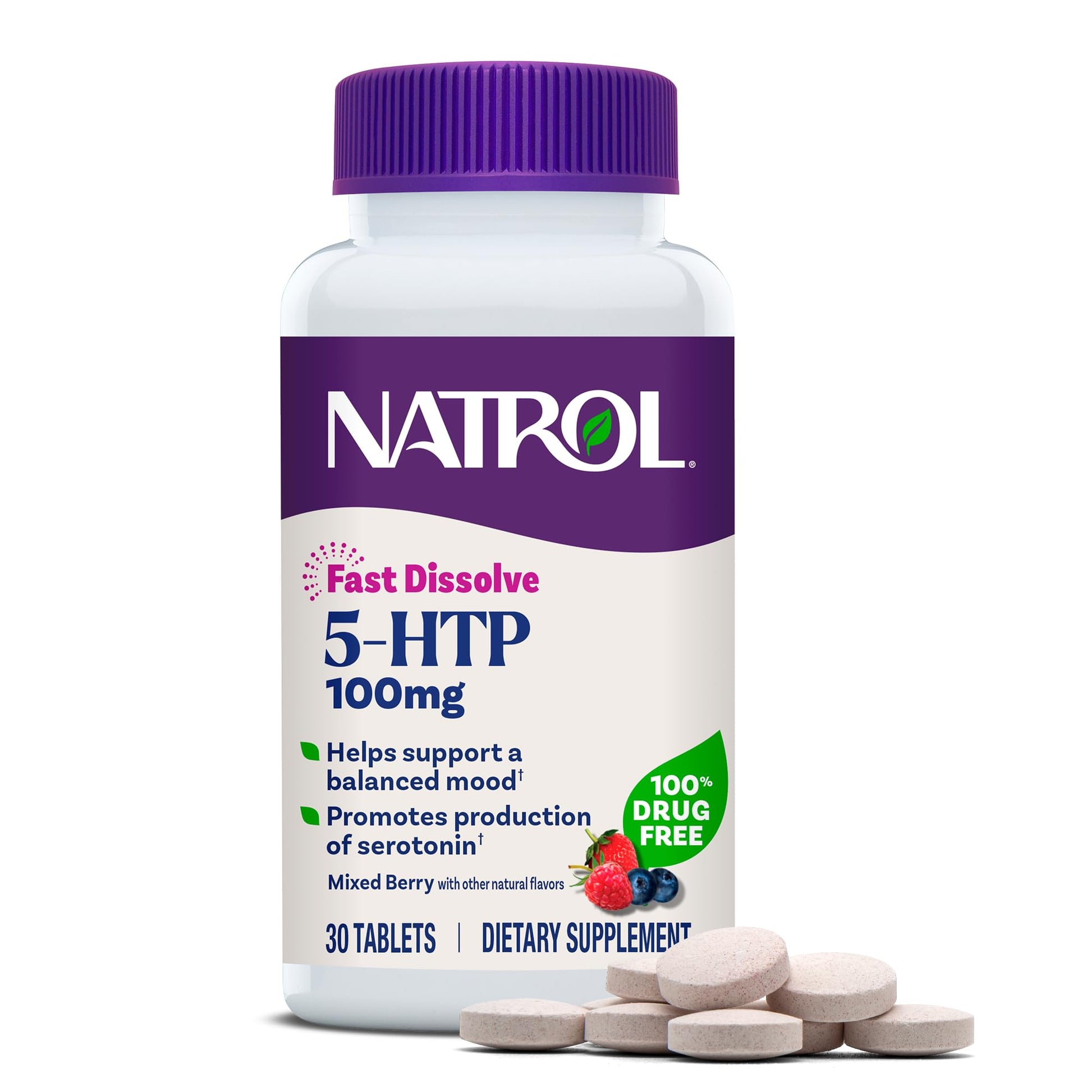 Natrol 5-HTP 100 mg Tablet, 30 Tablets